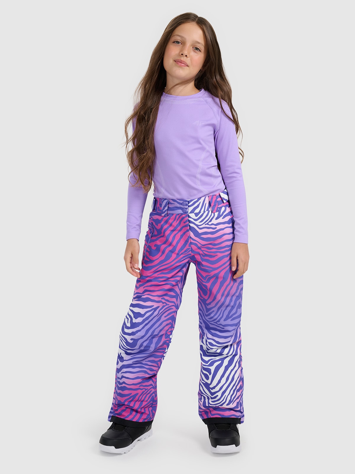 4F Spodnie snowboardowe membrana 10000 dziewczęce - multikolor 146 (10-11 lat)