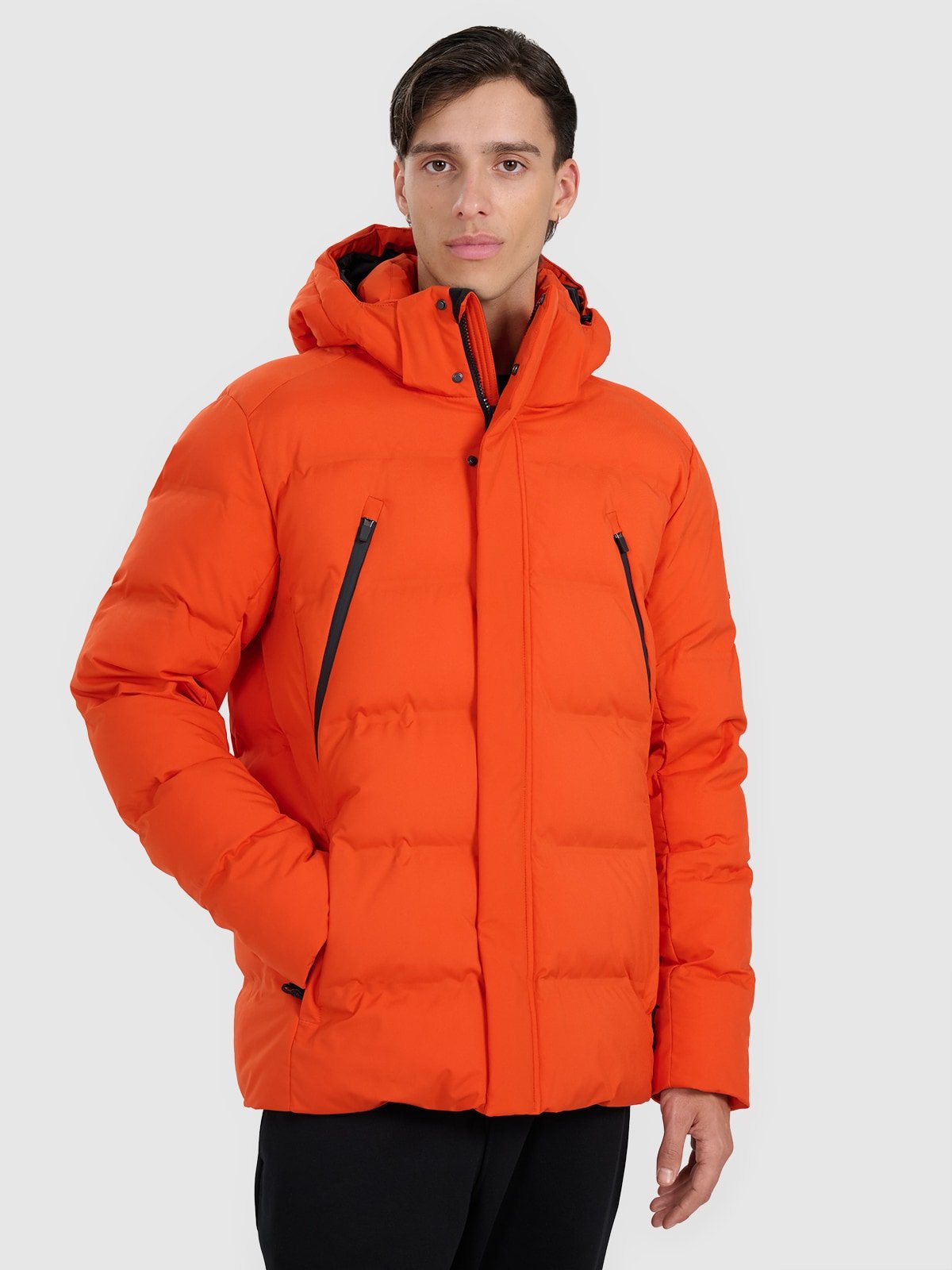 4F Kurtka puchowa z wypełnieniem syntetycznym membrana 10000 męska - pomarańczowa S