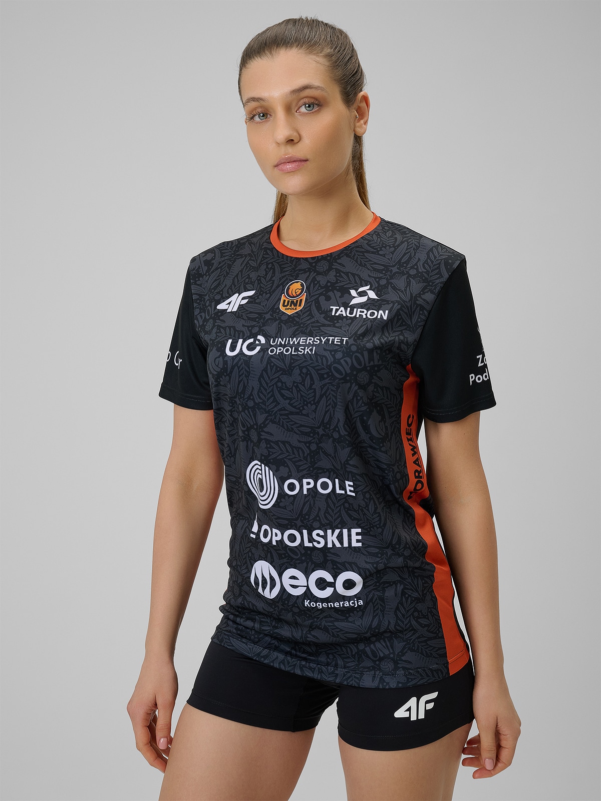 4F Koszulka meczowa replika wyjazdowa z sezonu 2025/26 uniseks 4F x Uni Opole - czarna XL