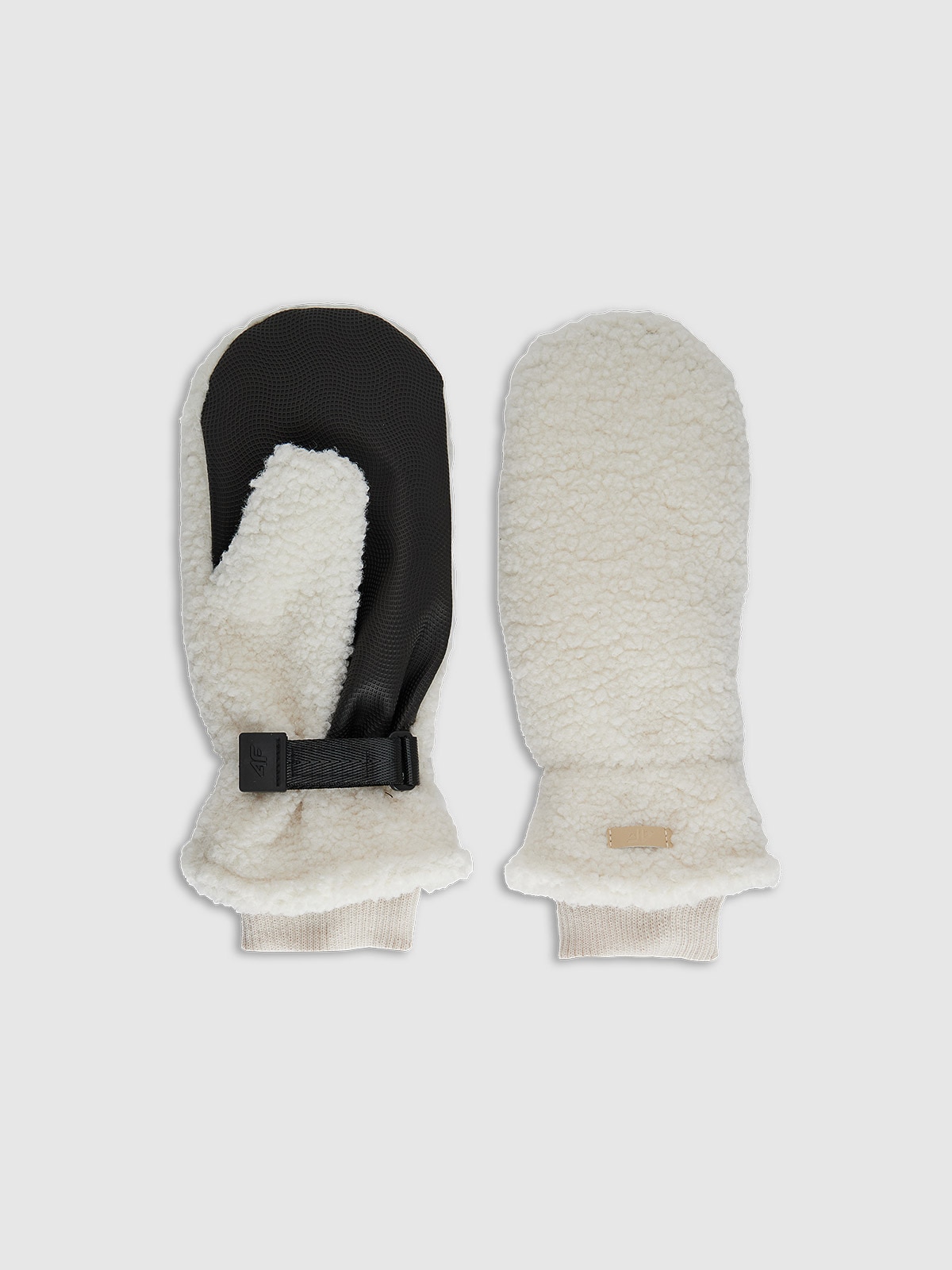 4F Rękawiczki z jednym palcem uniseks - beżowe S/M