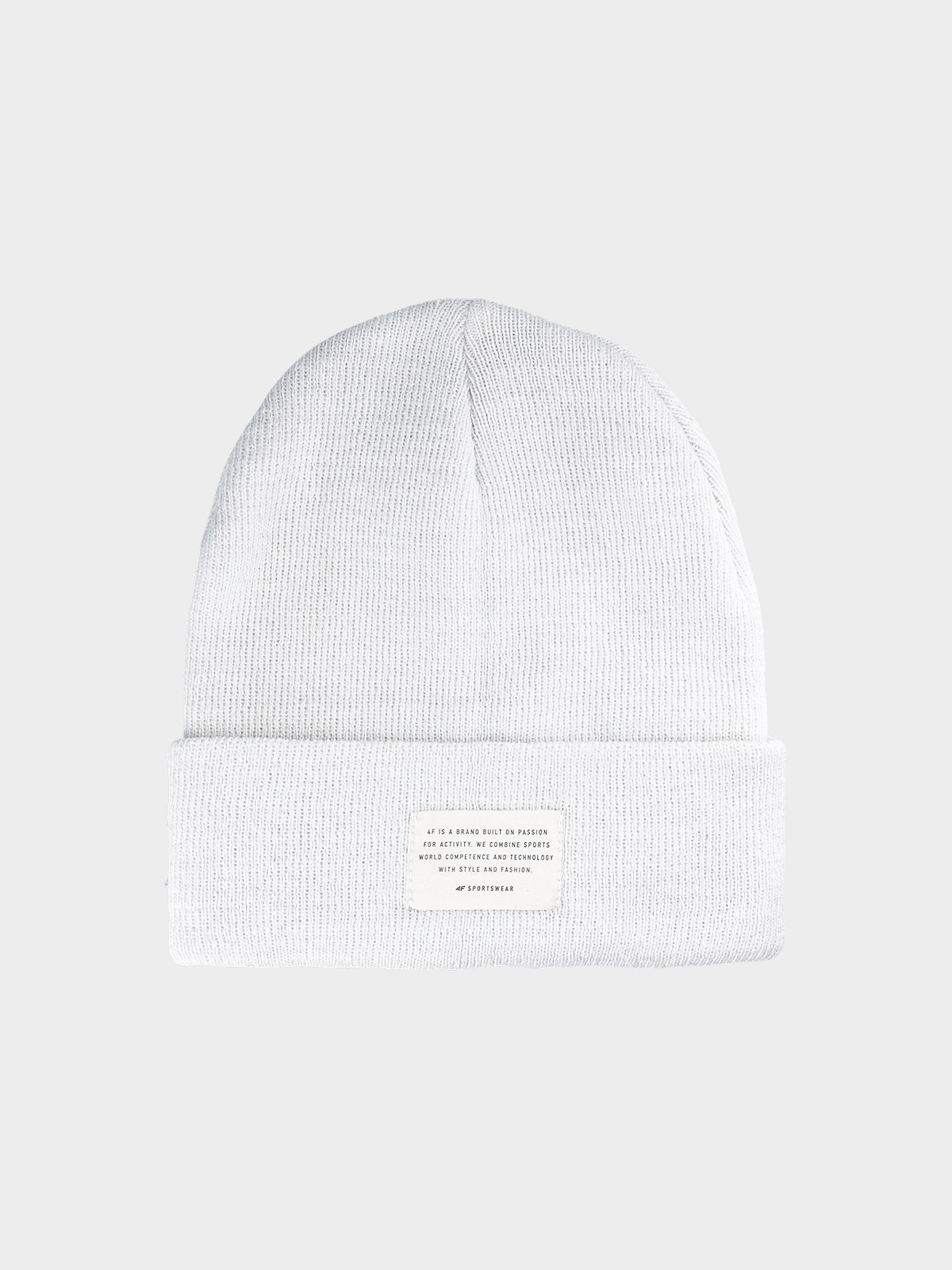 4F Czapka zimowa uniseks - biała Uniwersalny