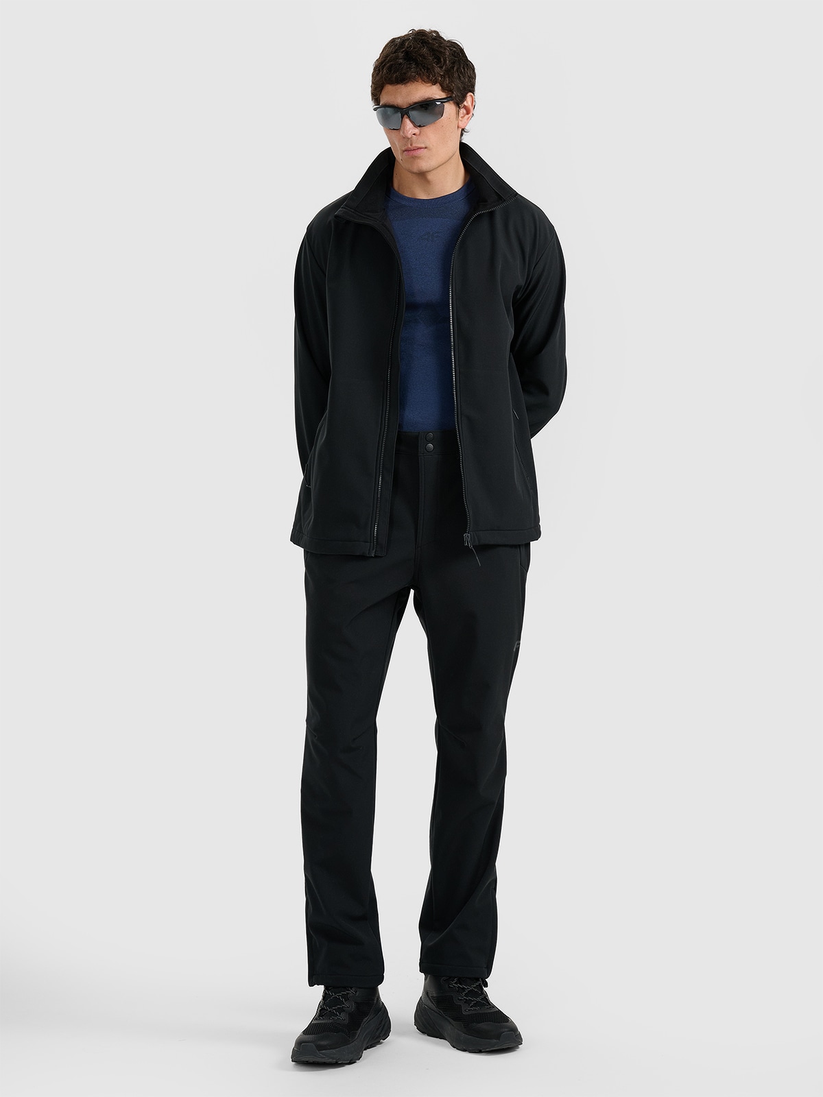 4F Kurtka softshell wiatroodporna membrana 5000 męska - czarna 3XL