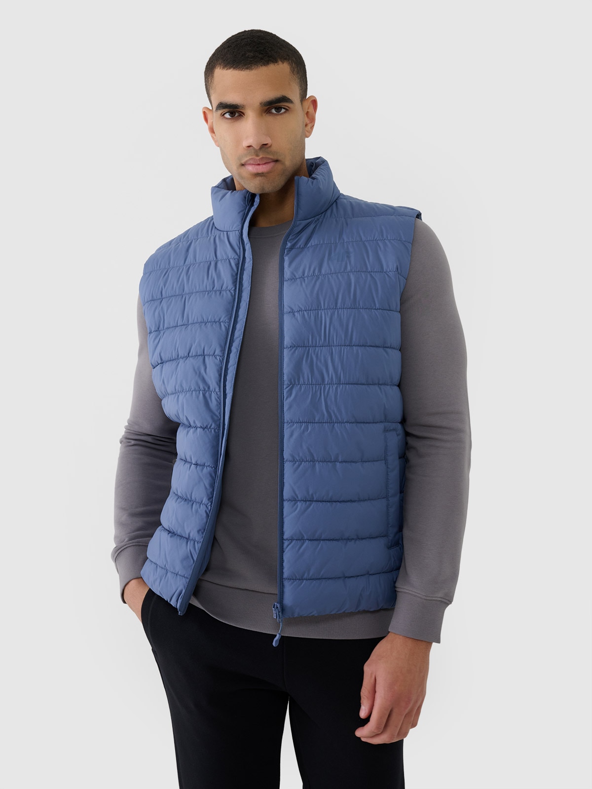 4F Bezrękawnik puchowy z wypełnieniem syntetycznym męski - granatowy XXL