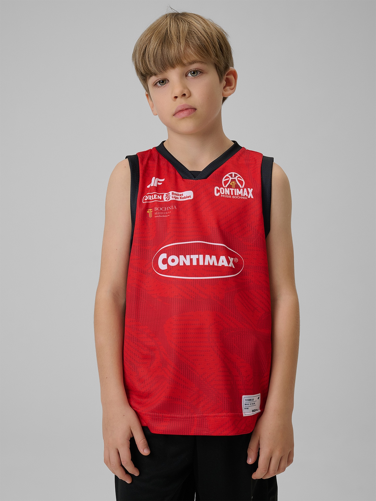 4F Koszulka meczowa replika wyjazdowa z sezonu 2025/26 dziecięca 4F x MOSiR Bochnia - czerwona 122/128 (6-8 lat)