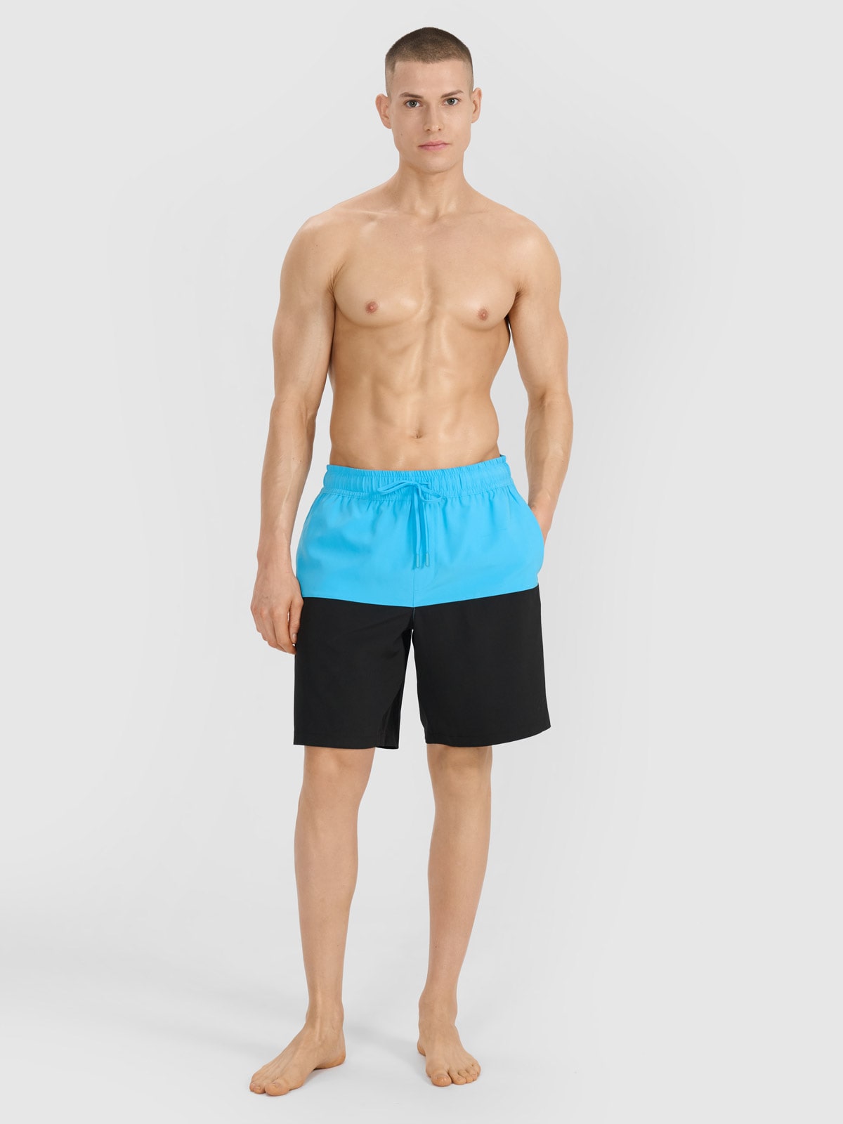 4F Spodenki plażowe męskie - turkusowe S