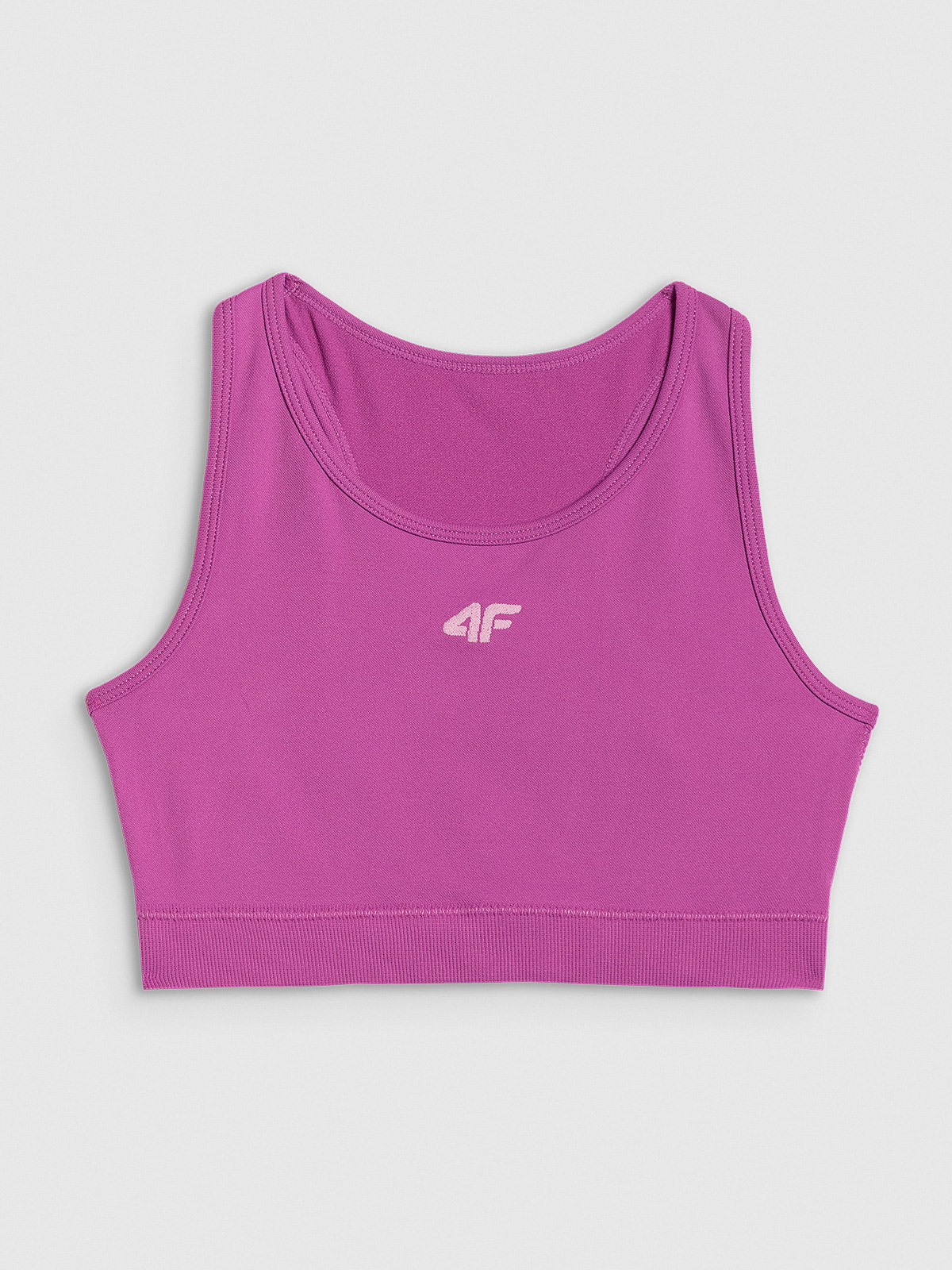 4F Stanik sportowy bezszwowy dziewczęcy - różowy 164 (13-14 lat)