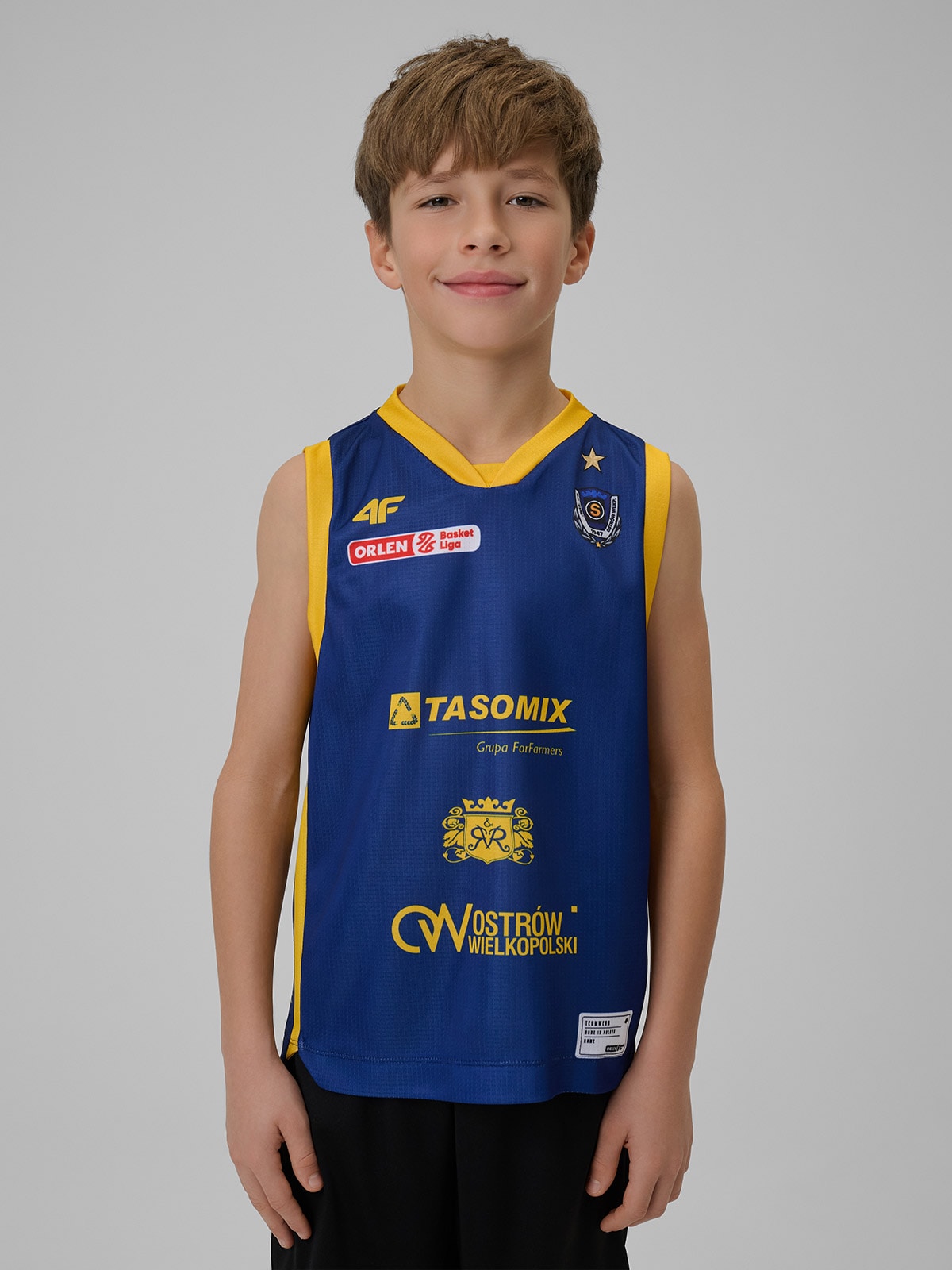 4F Koszulka meczowa replika domowa z sezonu 2025/26 dziecięca 4F x Stal Ostrów - granatowa 158/164 (12-14 lat)