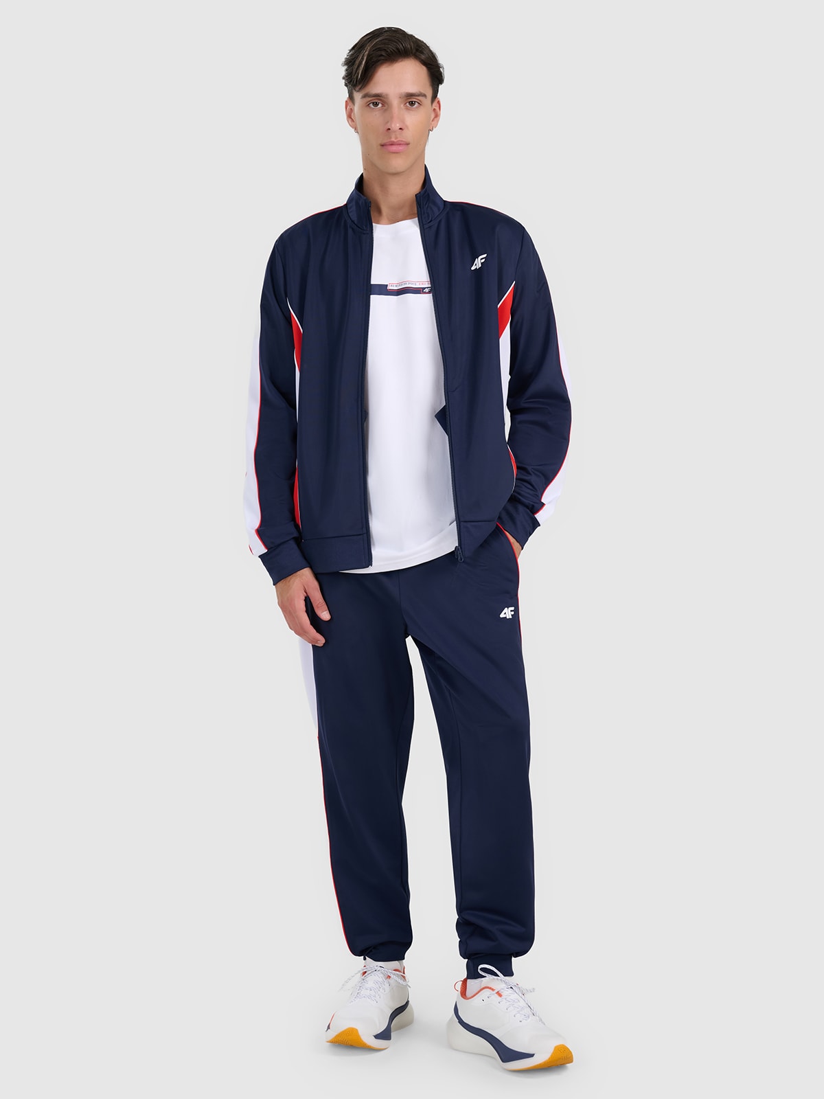 4F Spodnie dresowe joggery męskie - granatowe XL