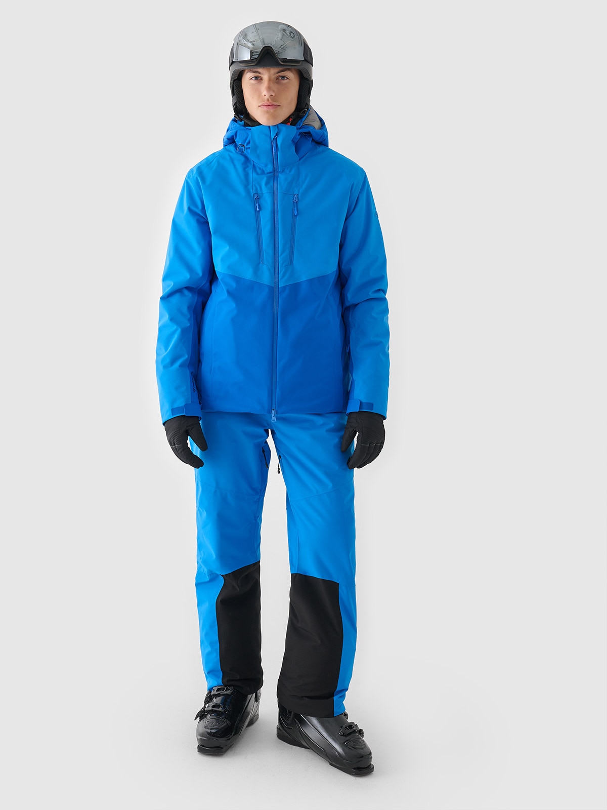 4F Spodnie narciarskie z szelkami membrana Dermizax 20000 męskie - turkusowe XXL