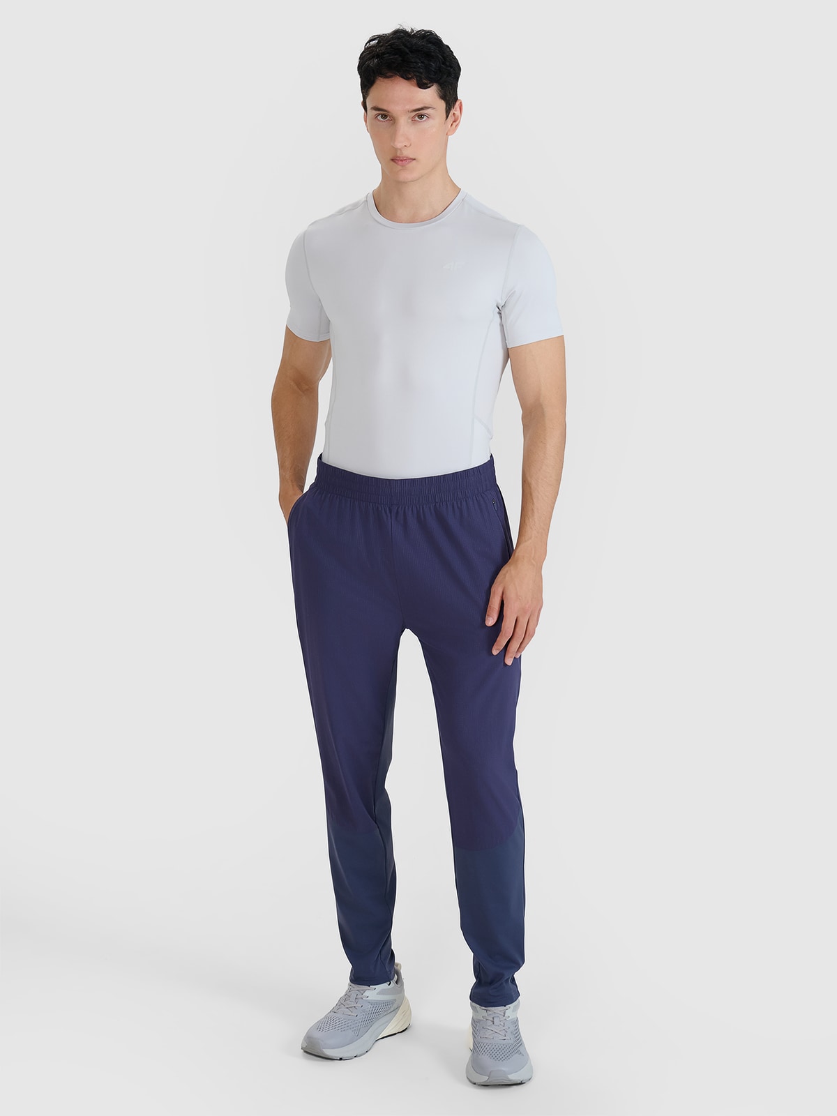 4F Spodnie do biegania w terenie szybkoschnące męskie - szare S