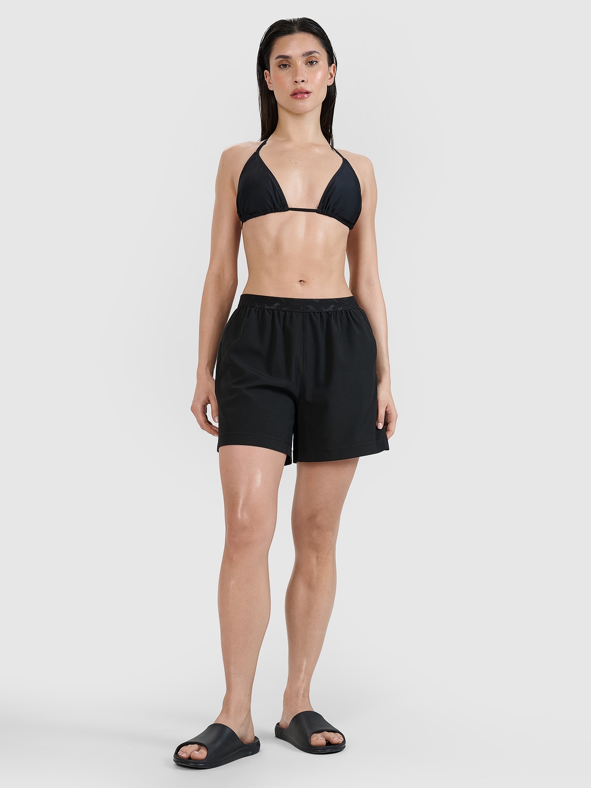 4F Spodenki plażowe damskie - czarne XL