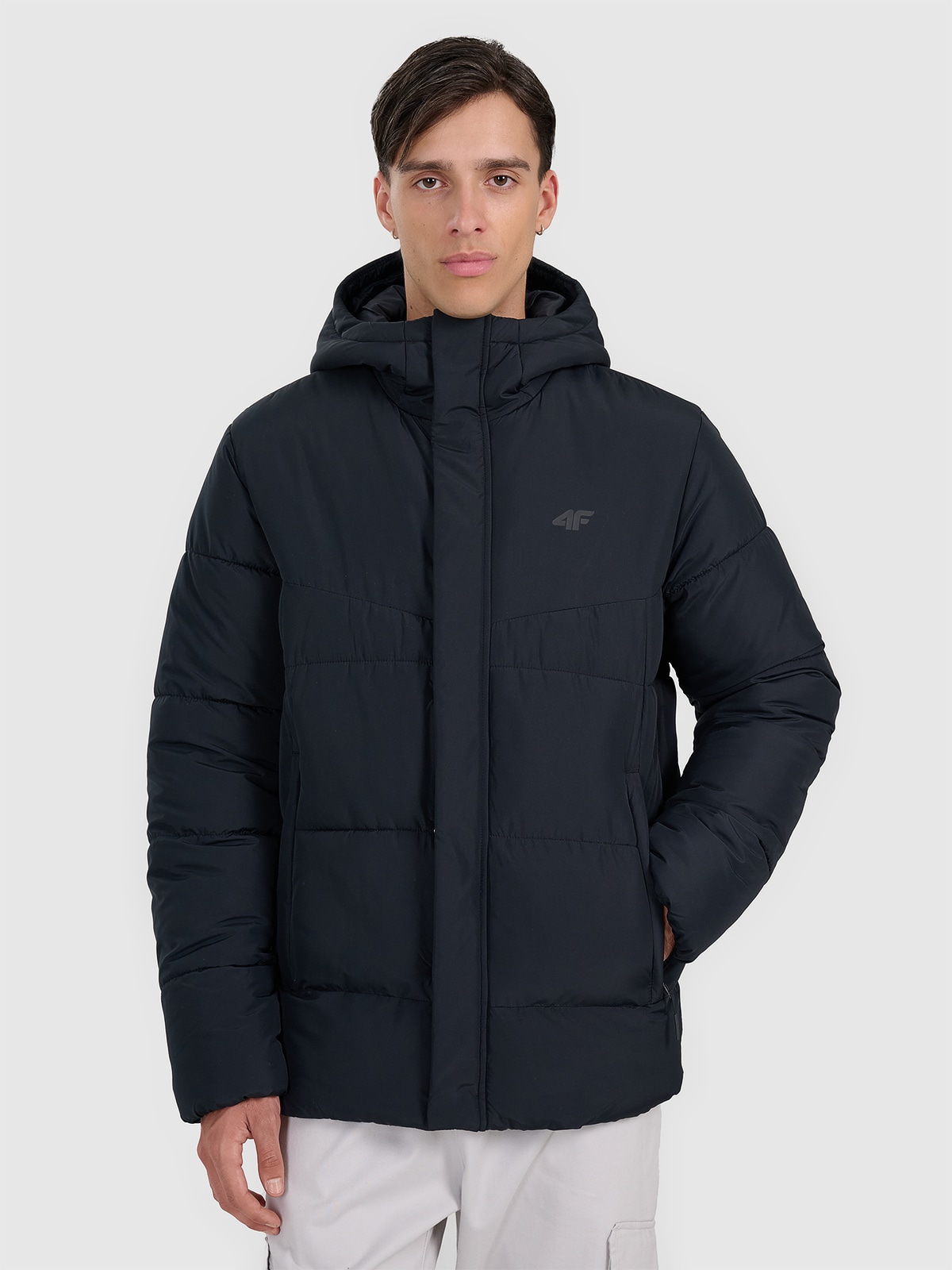4F Kurtka puchowa z wypełnieniem syntetycznym męska - czarna XL