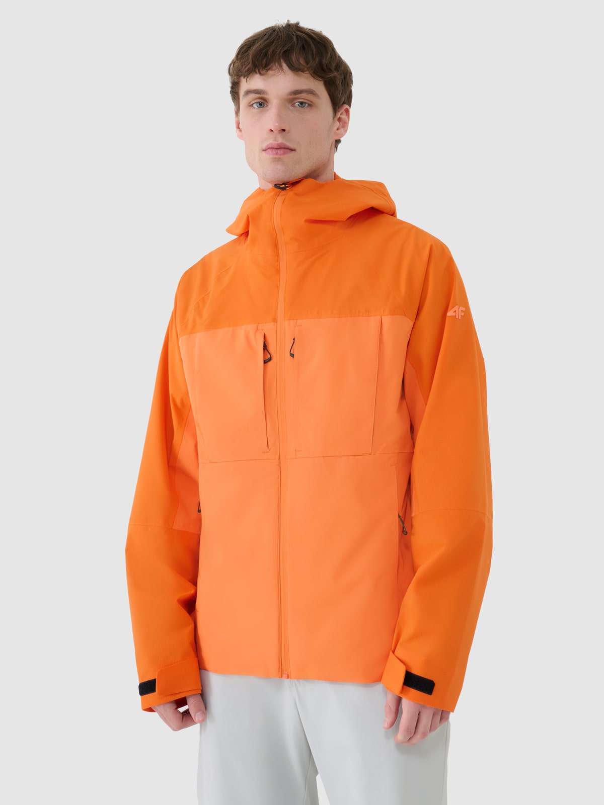 4F Kurtka trekkingowa membrana 10000 męska - pomarańczowa XL