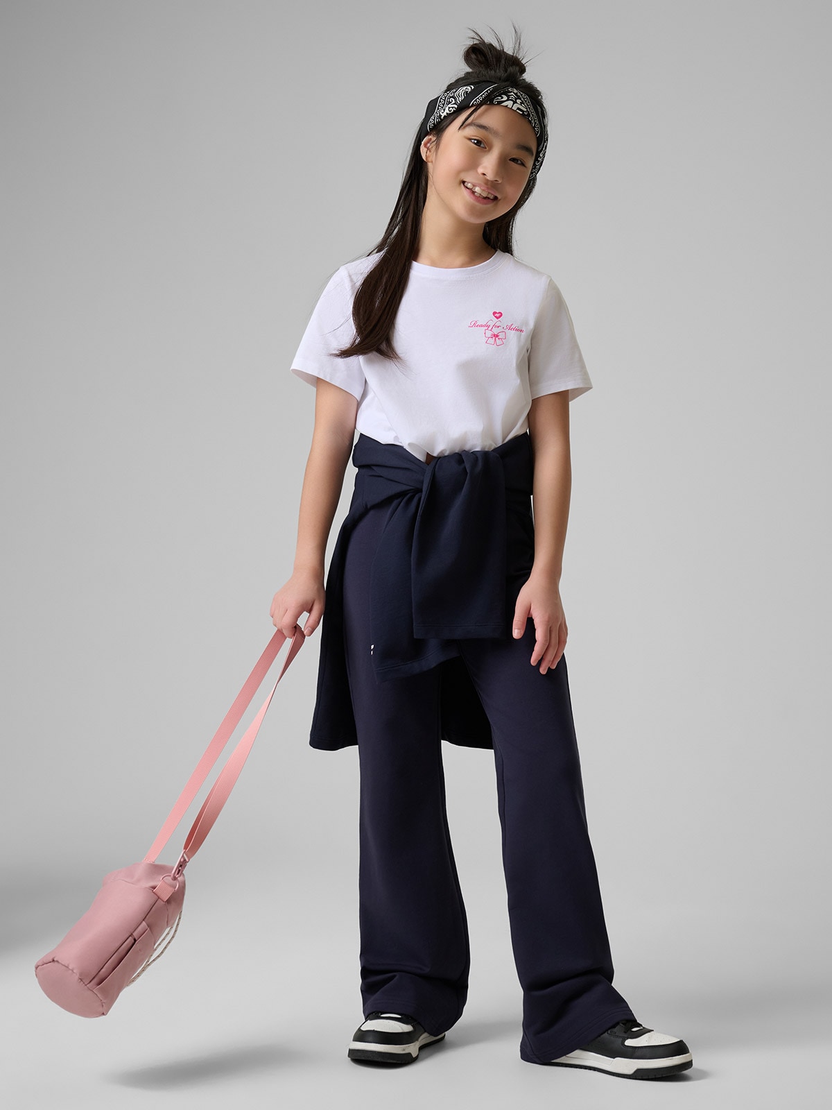 4F T-shirt regular z nadrukiem dziewczęcy - biały 152 (11-12 lat)