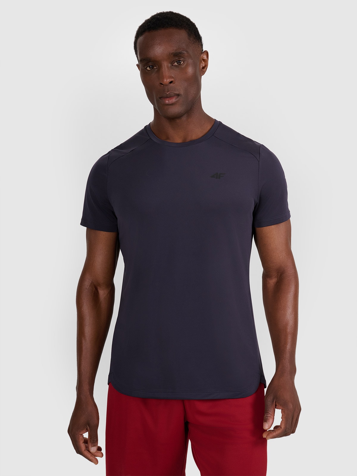 4F Koszulka treningowa szybkoschnąca męska - granatowa L