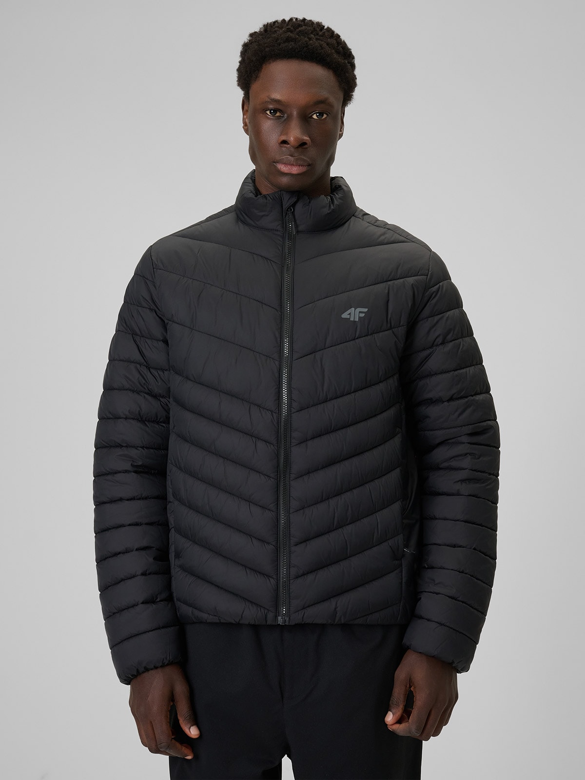 4F Kurtka z wypełnieniem syntetycznym męska - czarna 3XL