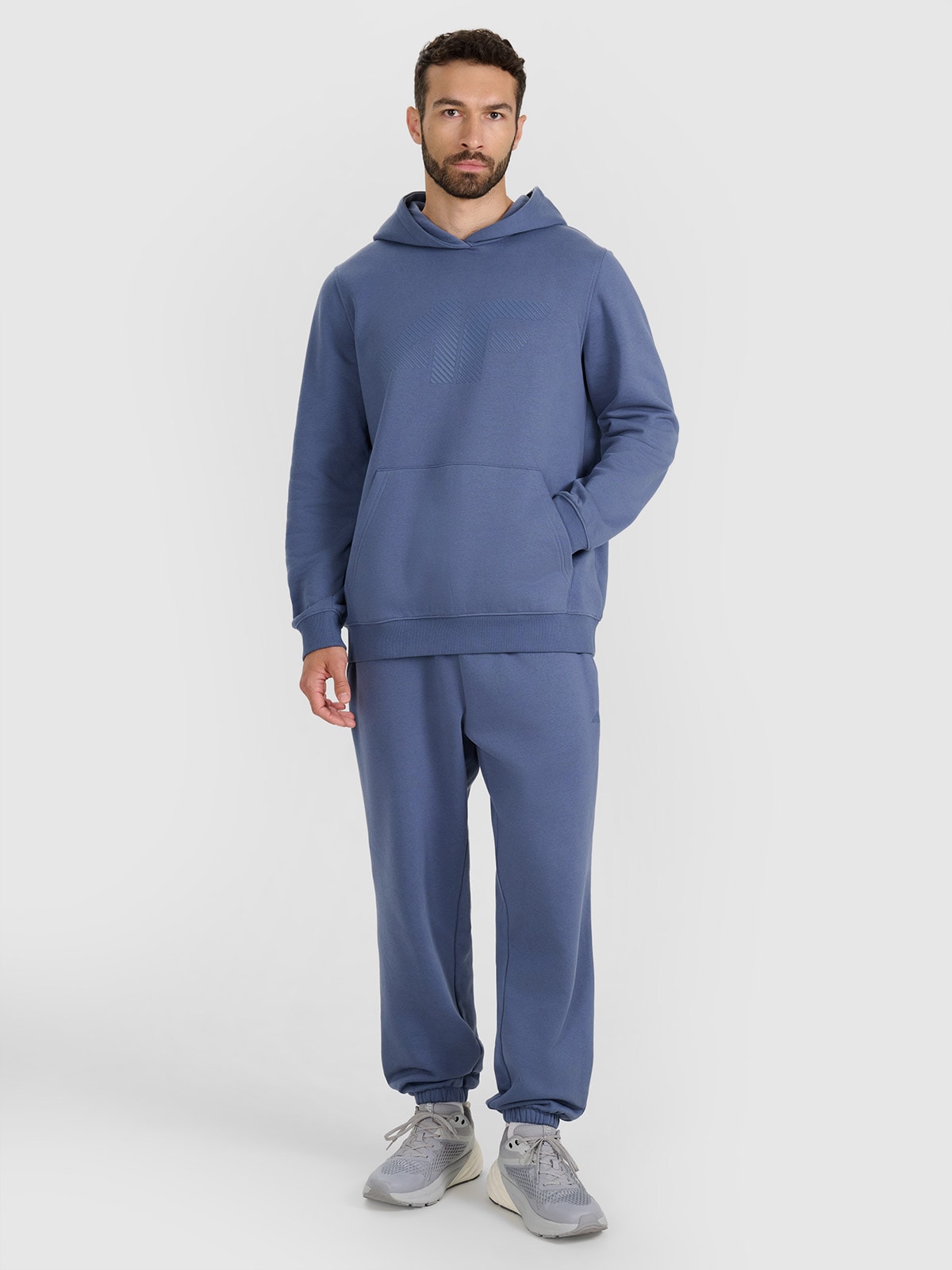 4F Spodnie dresowe joggery męskie - niebieskie 3XL