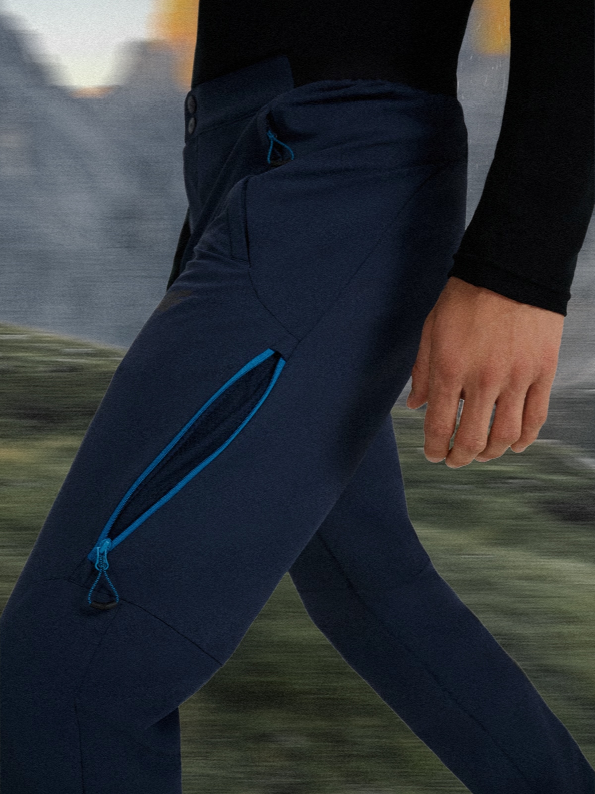 4F Spodnie trekkingowe męskie - granatowe 3XL