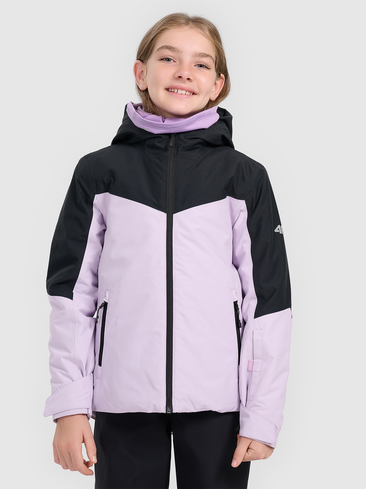 4F Kurtka narciarska membrana 5000 dziewczęca - fioletowa 164 (13-14 lat)
