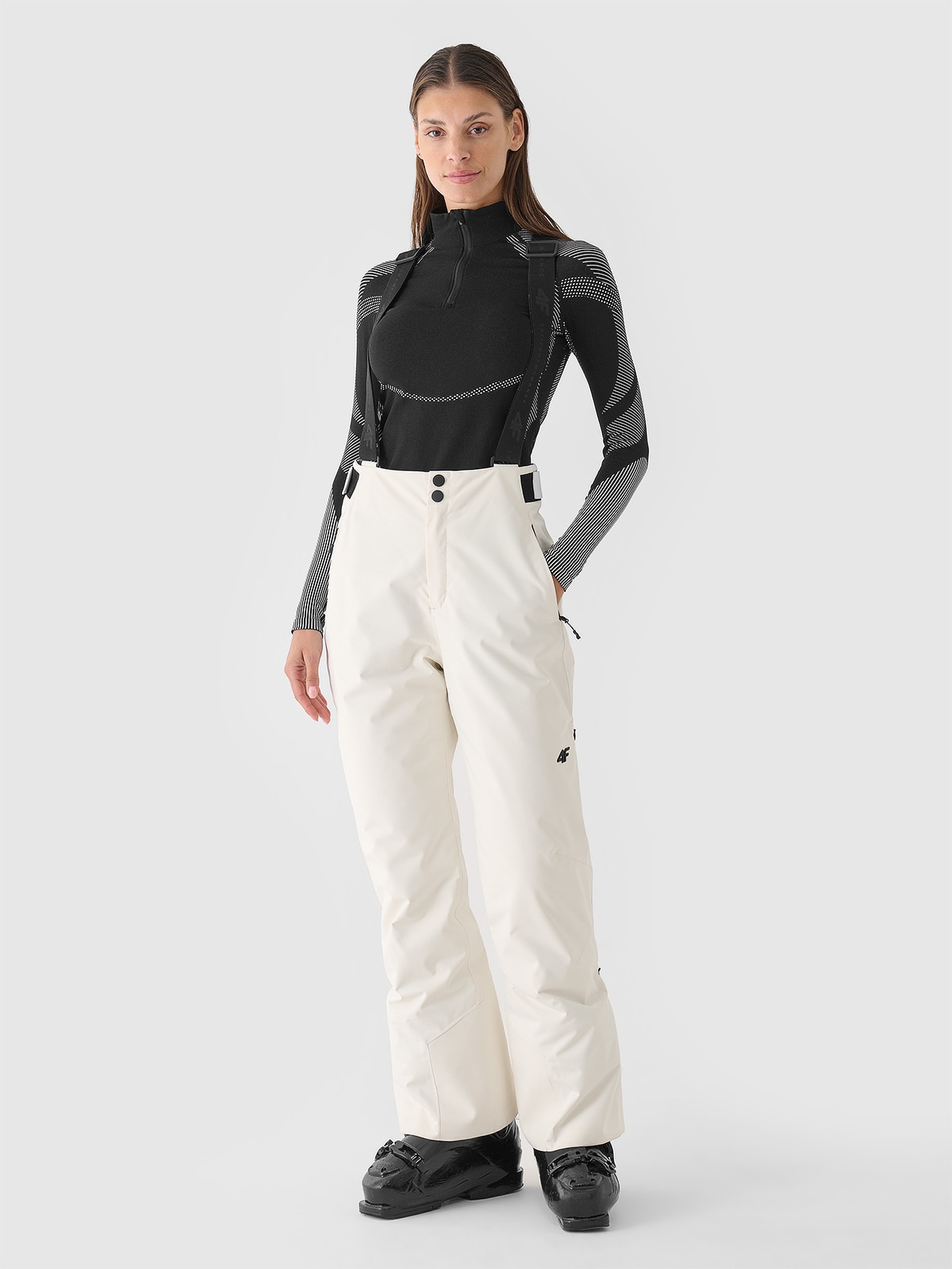 4F Spodnie narciarskie membrana Dermizax 20000 damskie - białe M