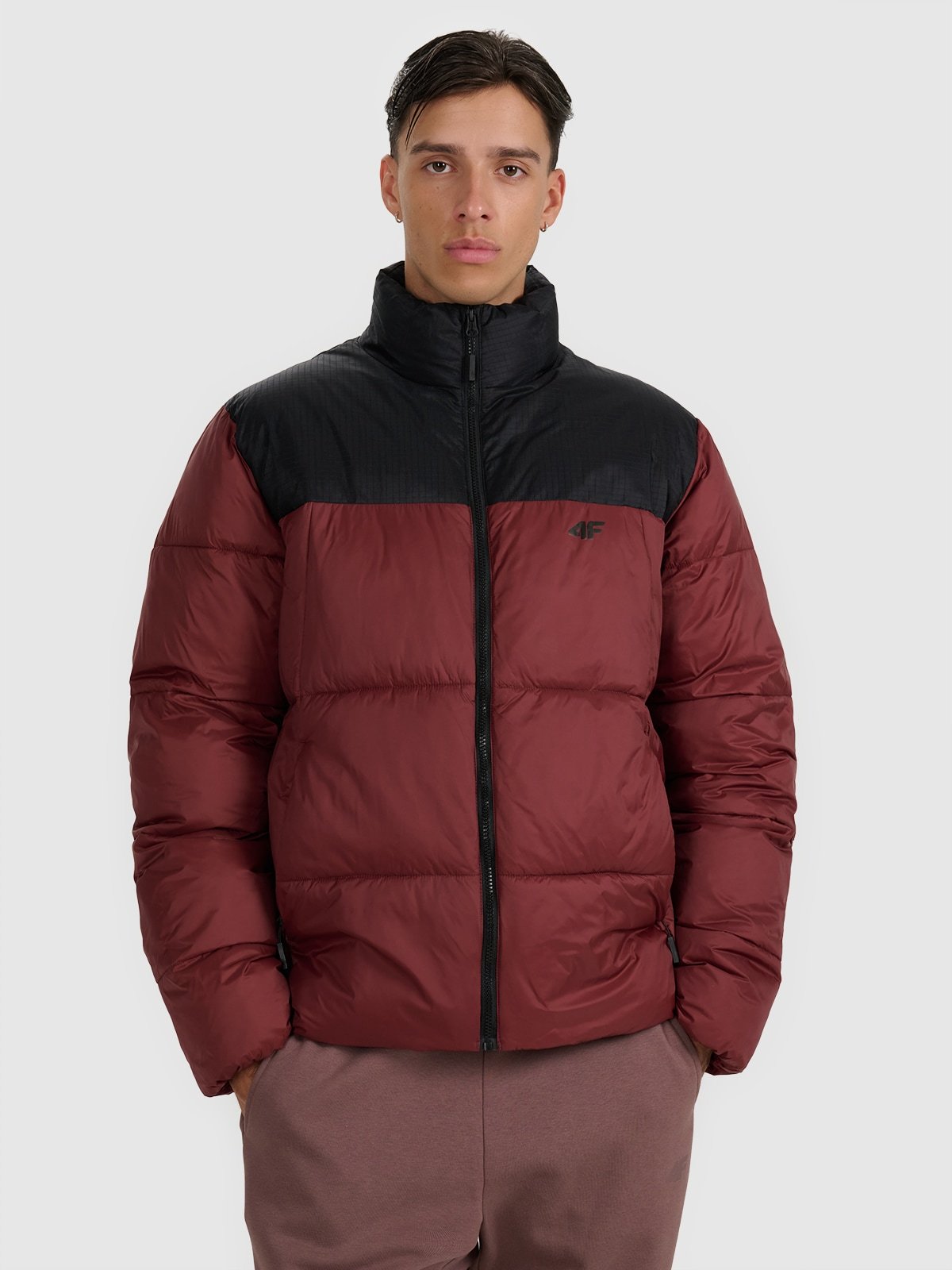 4F Kurtka puchowa z wypełnieniem syntetycznym męska - czerwona XL