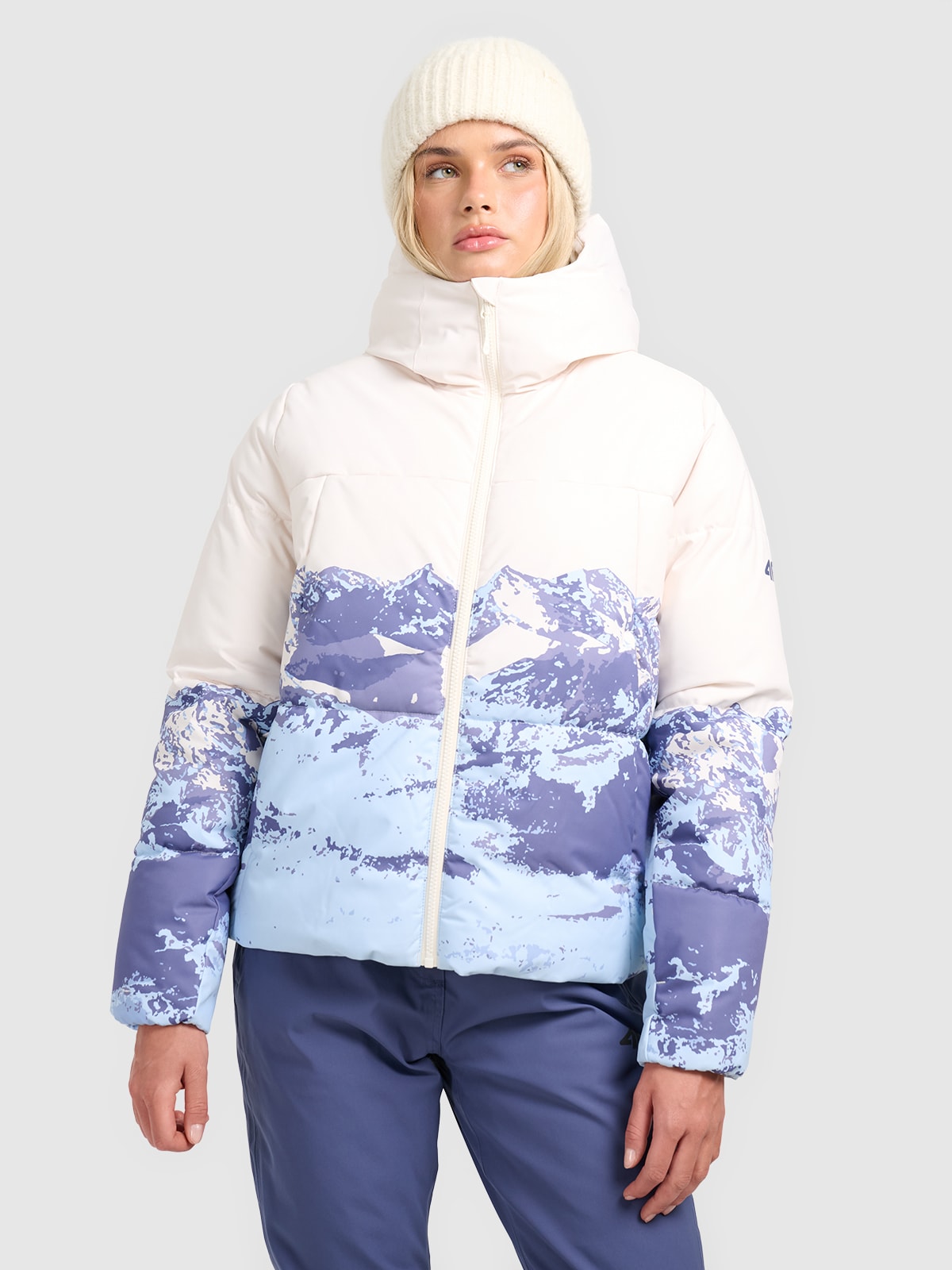 4F Kurtka narciarska membrana 5000 damska - multikolor XS