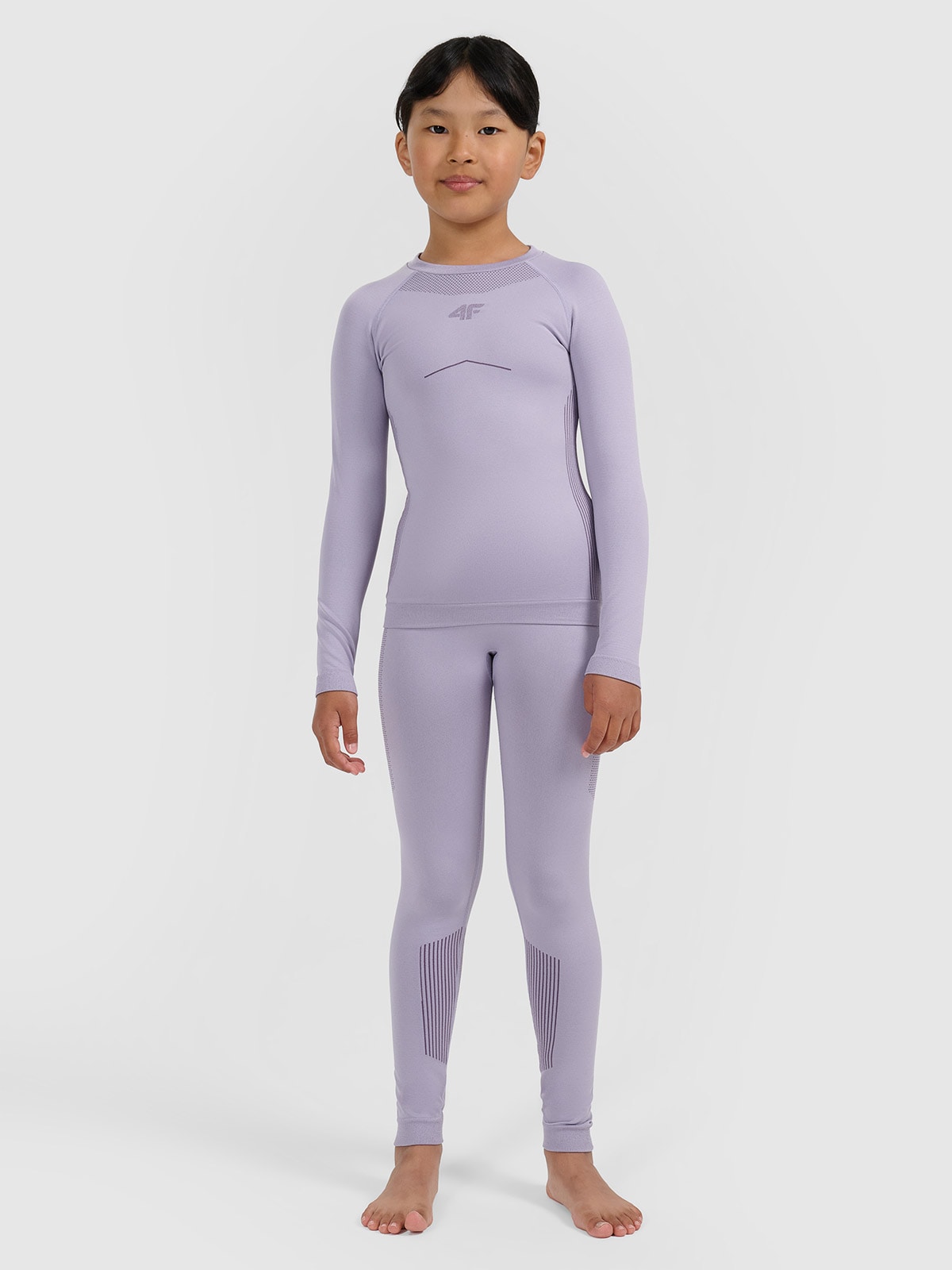 4F Bielizna termoaktywna bezszwowa komplet dziewczęca - fioletowa 164 (13-14 lat)