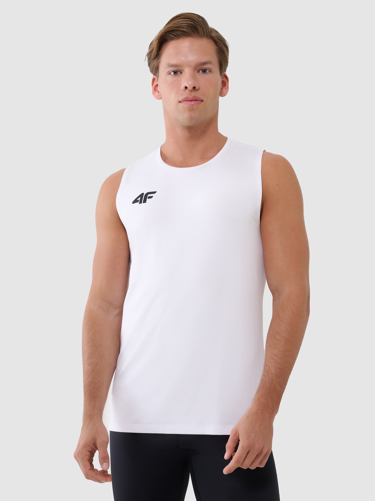 4F Tank top treningowy szybkoschnący męski - biały M