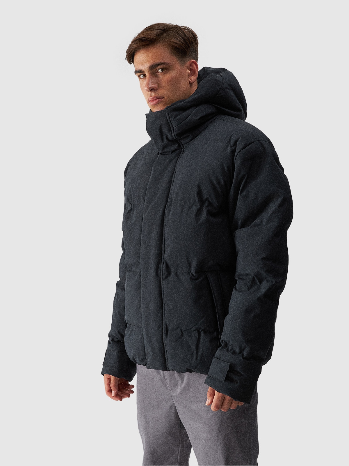 4F Kurtka puchowa z syntetycznym wypełnieniem męska - czarna XXL