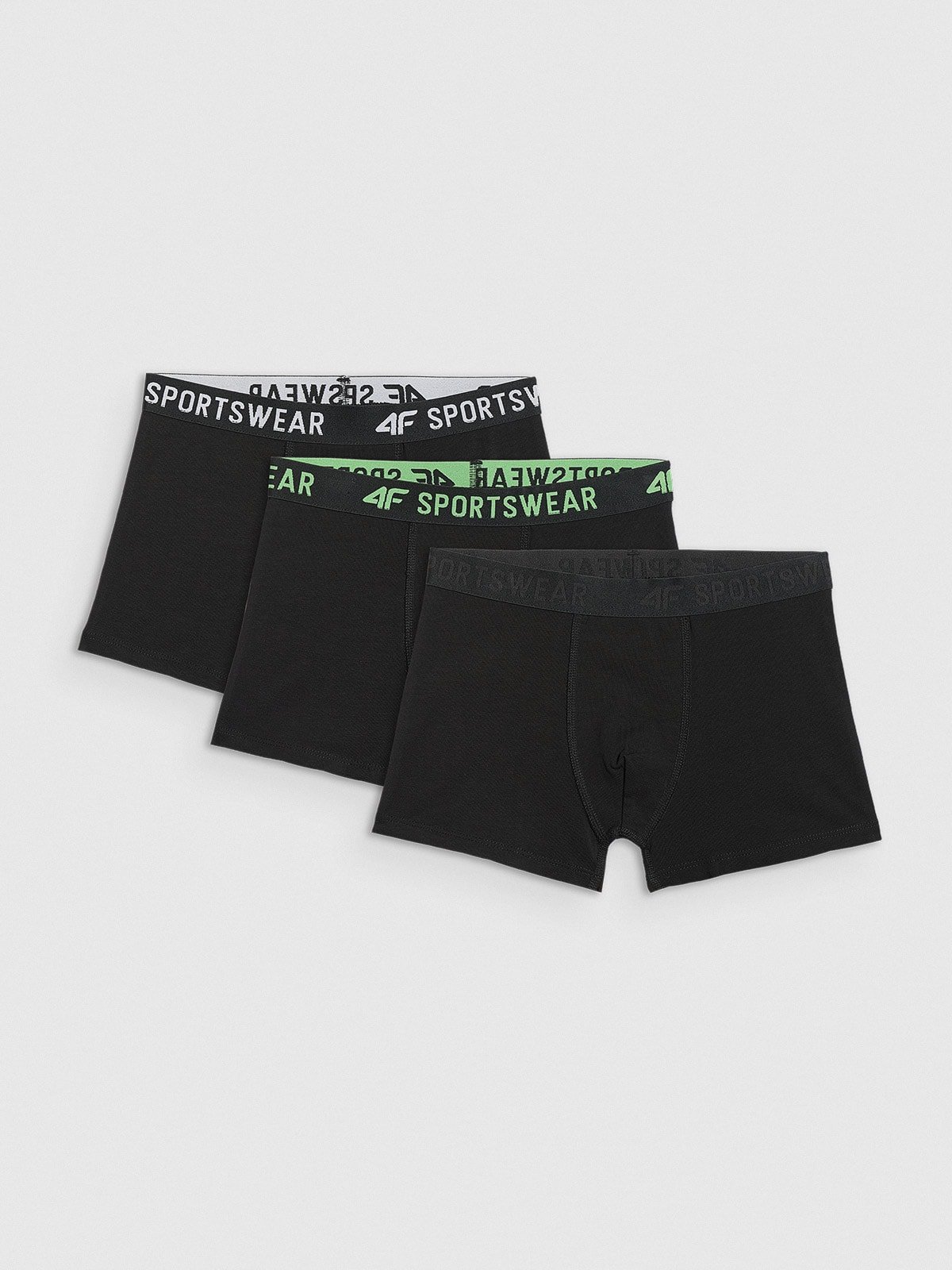 4F Bielizna bokserki (3-pack) chłopięce - czarne 134/140 (8-10 lat)