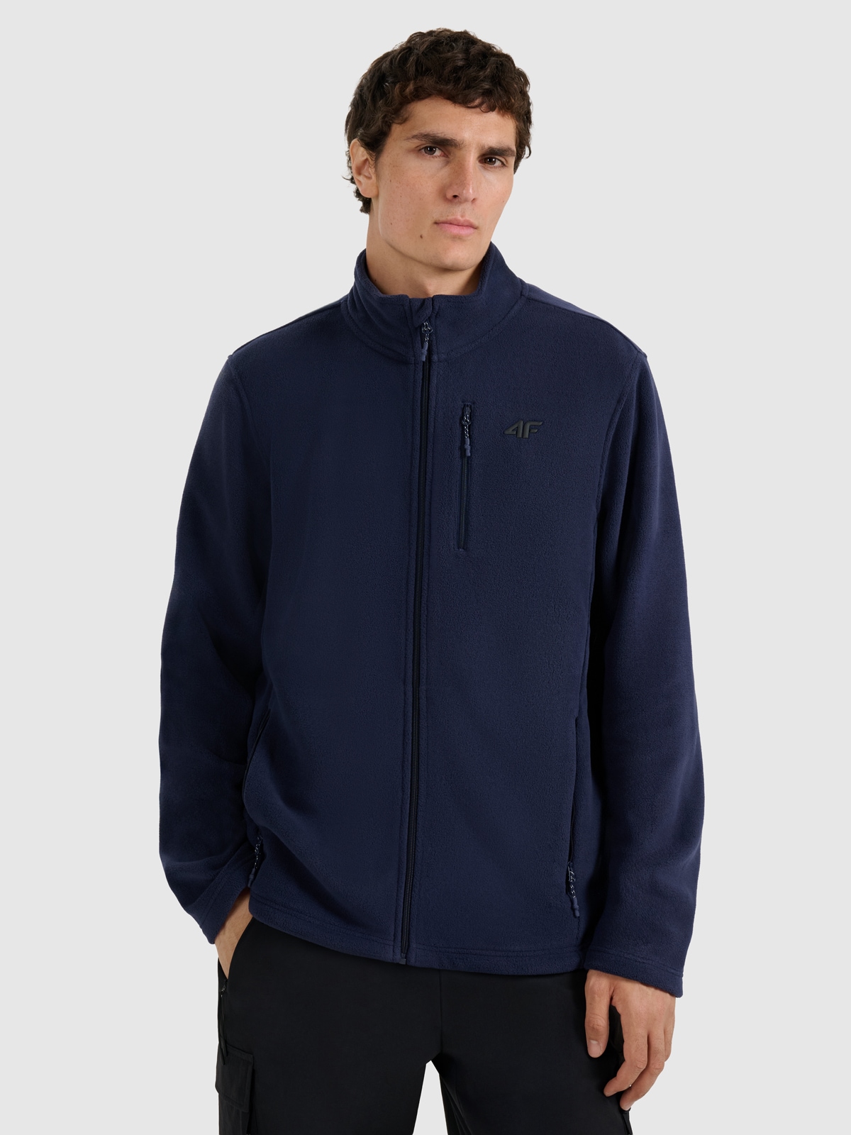 4F Polar regular ze stójką męski - granatowy 3XL