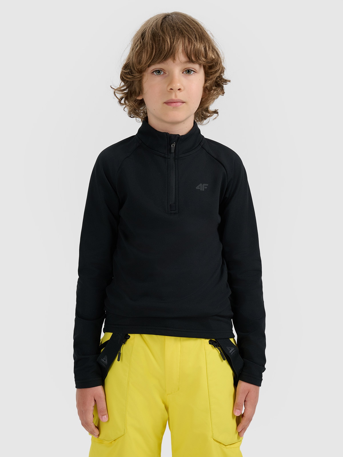 4F Bielizna termiczna ocieplana (góra) dziecięca - czarna 158/164 (12-14 lat)