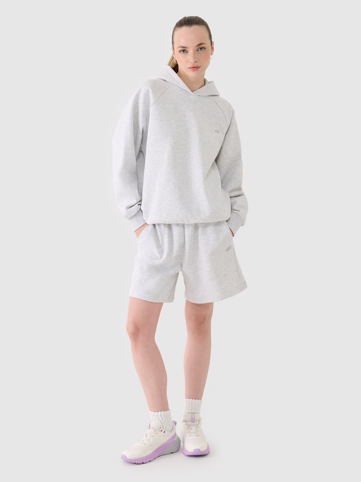 4F Spodenki dresowe uniseks - szare XL