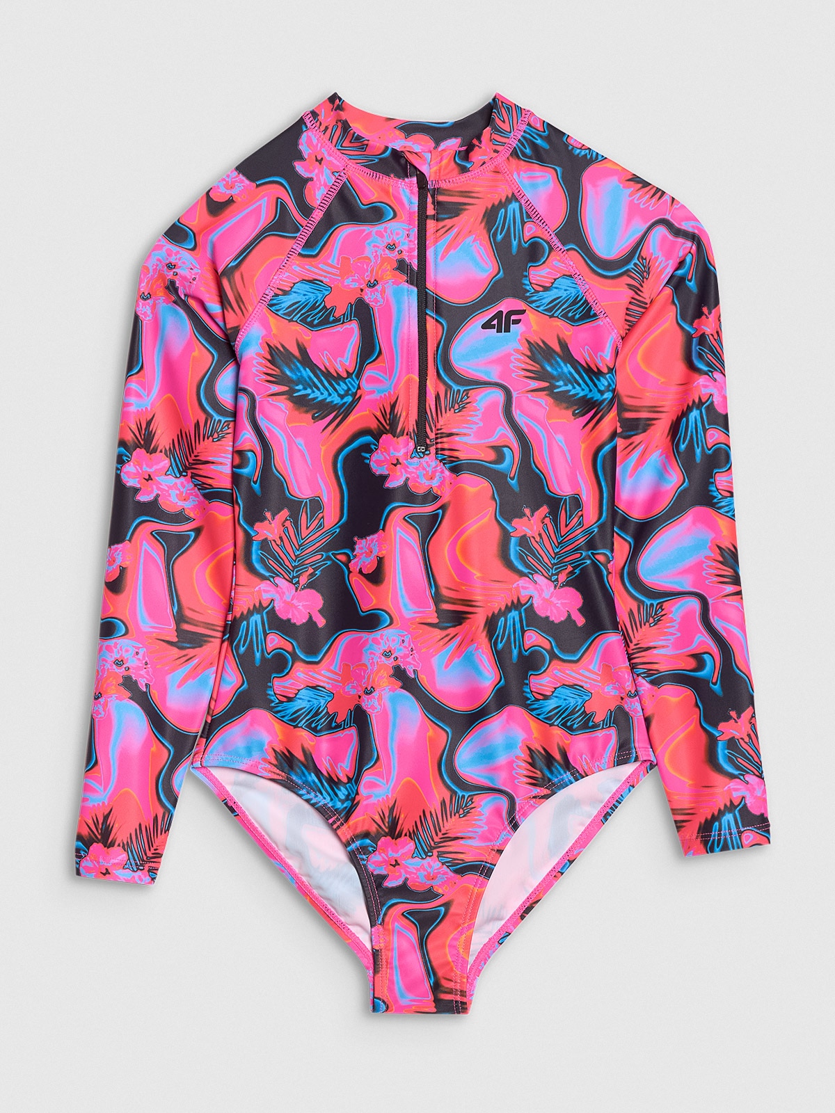 4F Kostium kąpielowy jednoczęściowy dziewczęcy - multikolor 158/164 (12-14 lat)