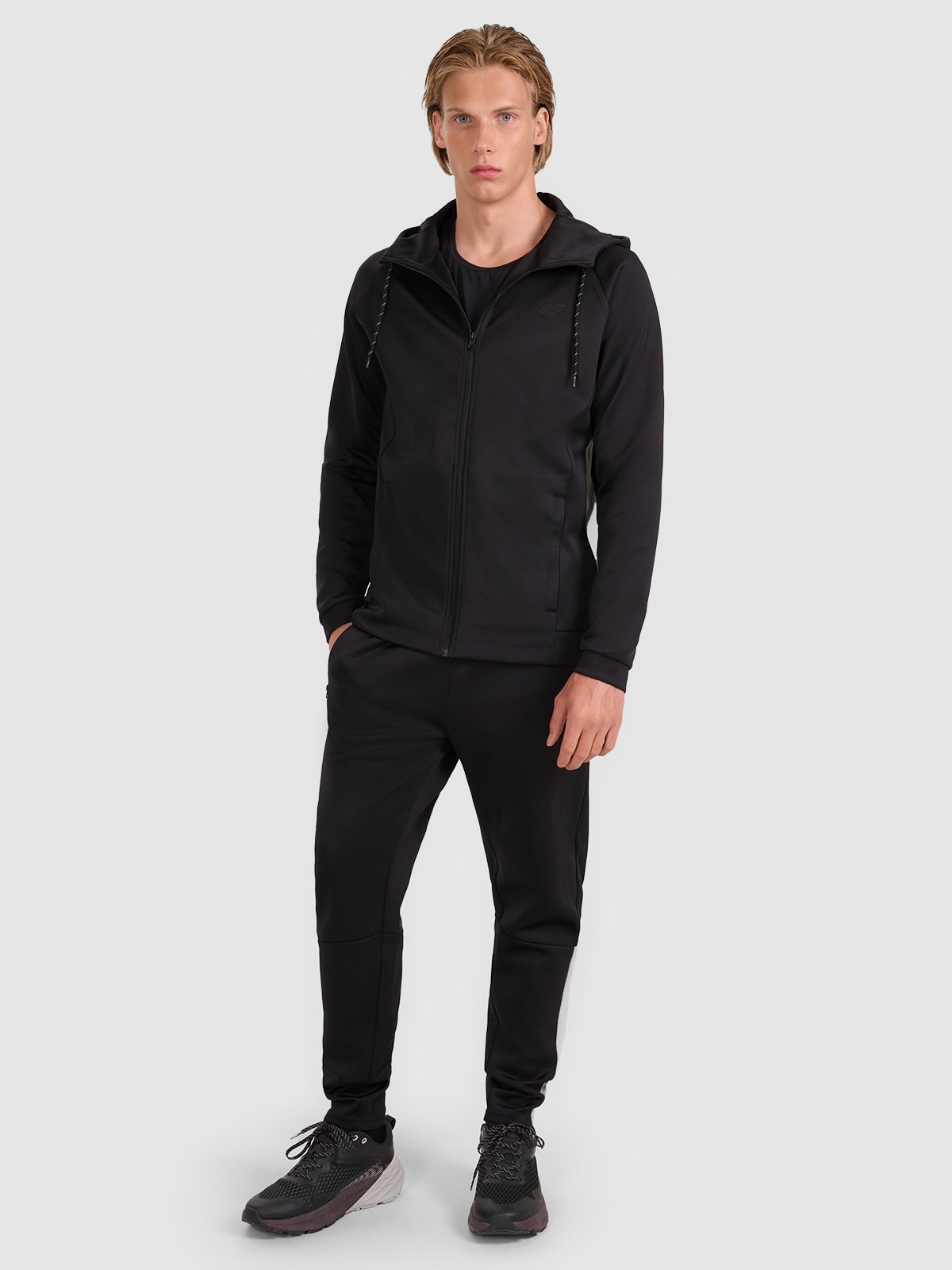 4F Spodnie treningowe szybkoschnące męskie - czarne S