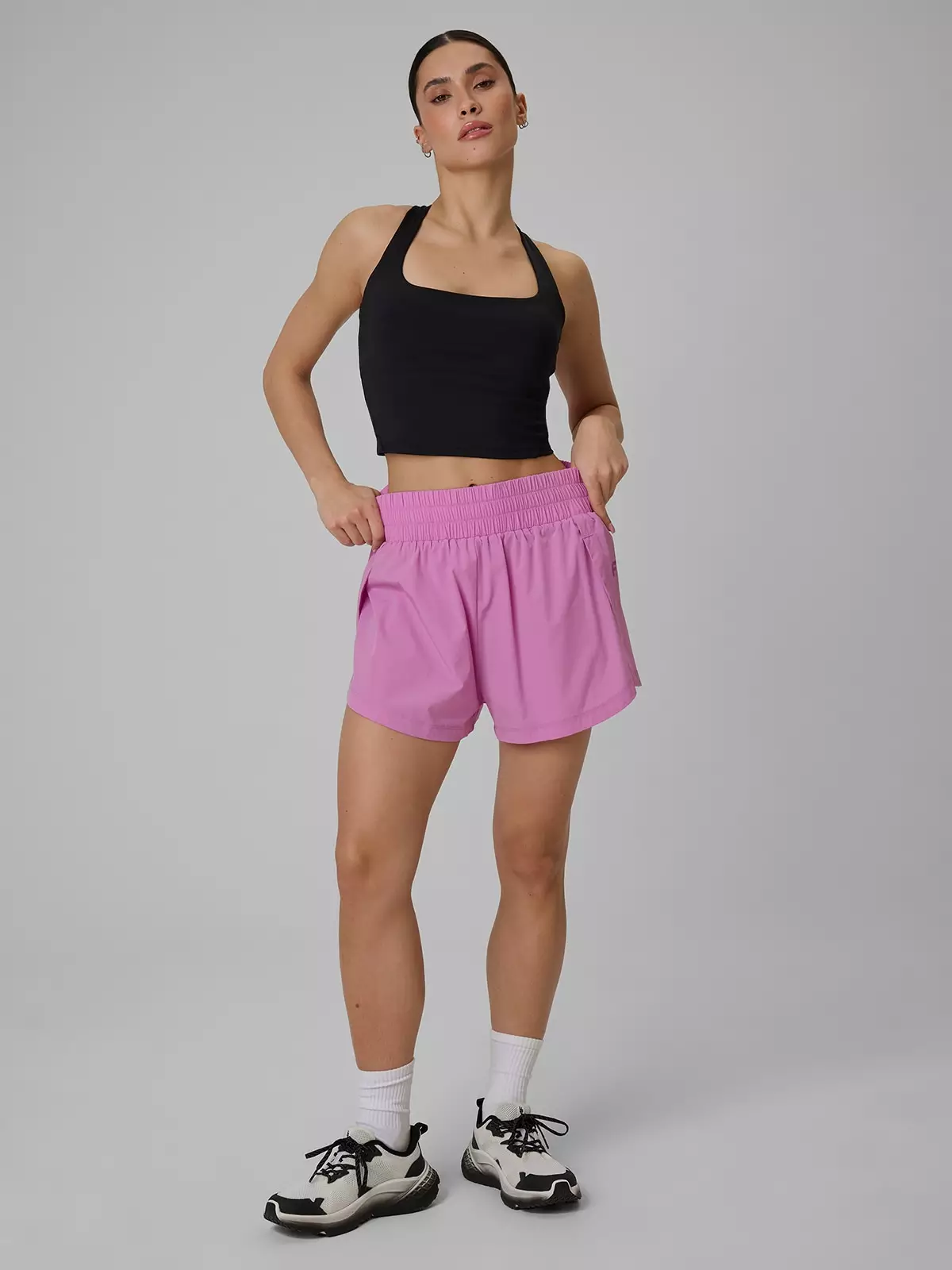 4F Spodenki treningowe szybkoschnące damskie - różowe XS