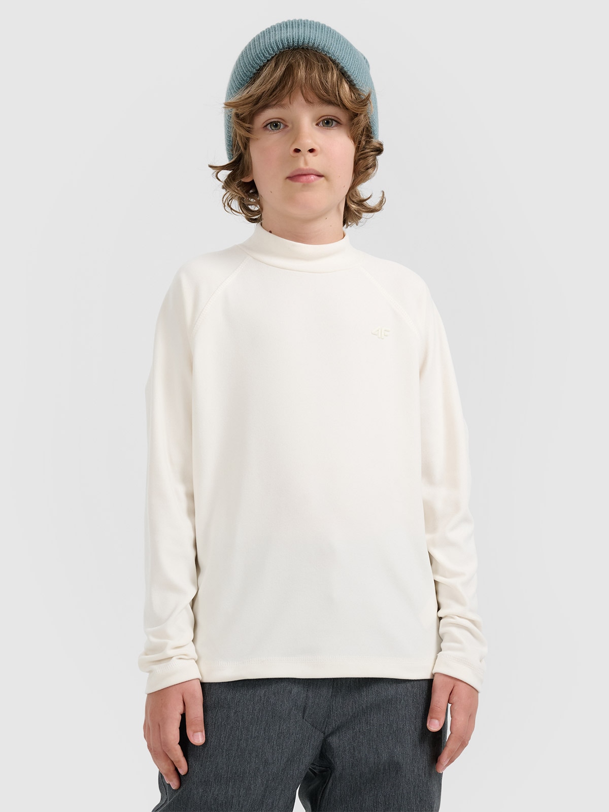 4F Bielizna termiczna polarowa (góra) dziecięca - biała 134/140 (8-10 lat)