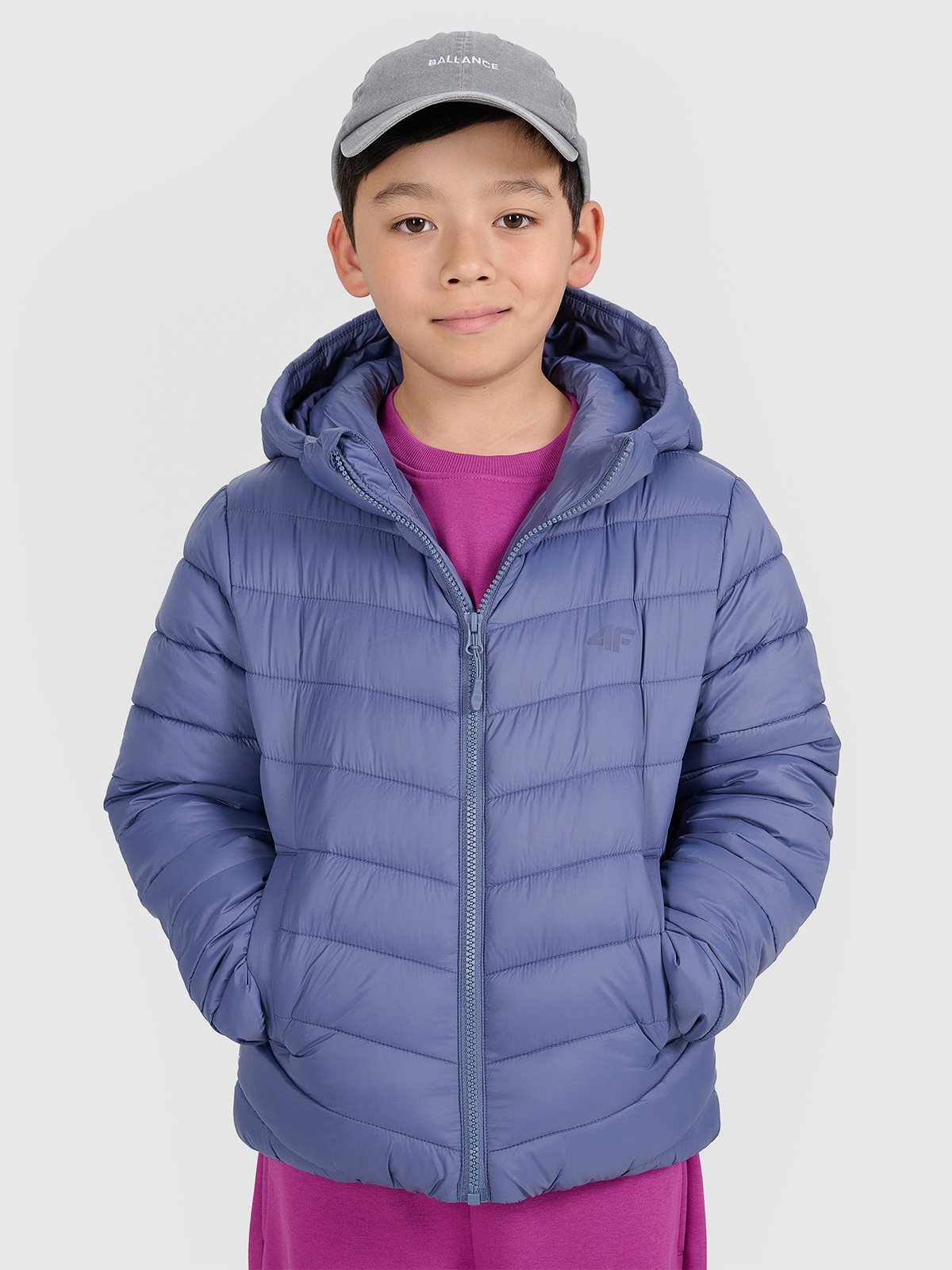 4F Kurtka puchowa z wypełnieniem syntetycznym chłopięca - granatowa 122 (6-7 lat)