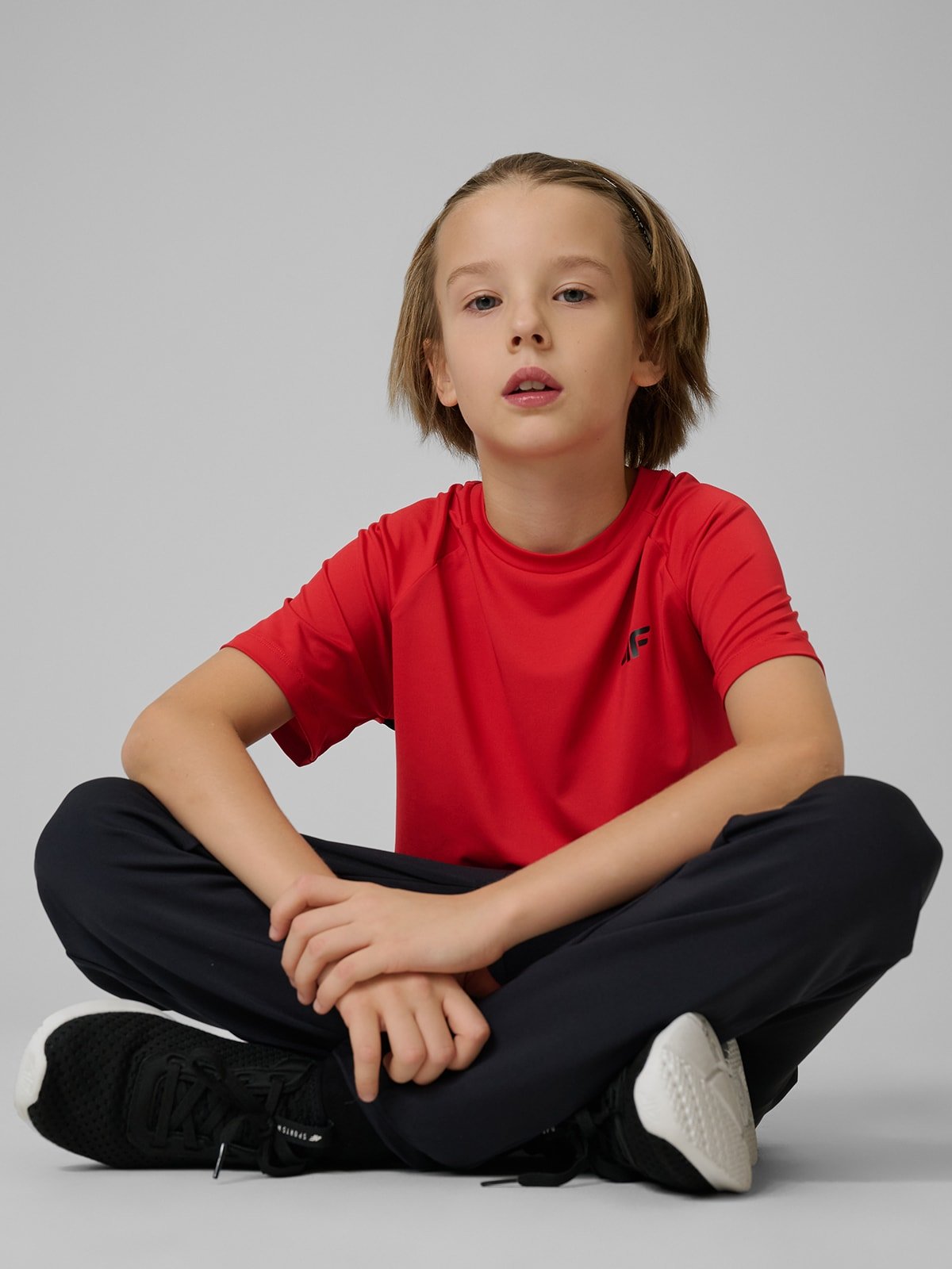 4F Koszulka sportowa szybkoschnąca chłopięca - pomarańczowa 146/152 (10-12 lat)