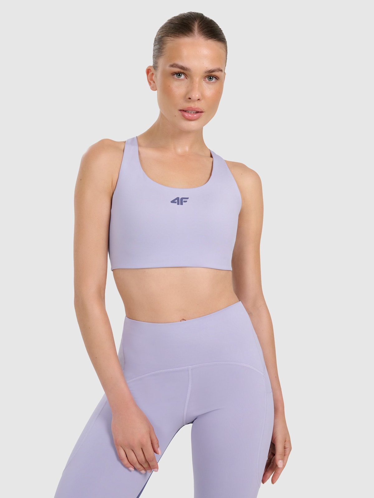 4F Biustonosz treningowy ze średnim wsparciem - niebieski S