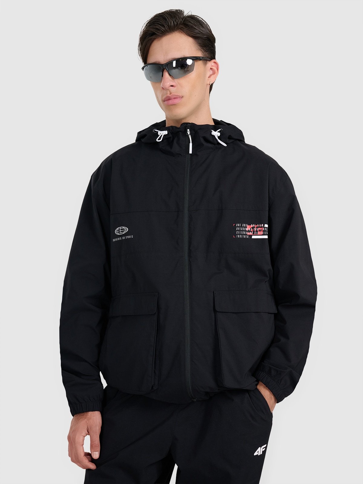 4F Kurtka przejściowa męska - czarna XL