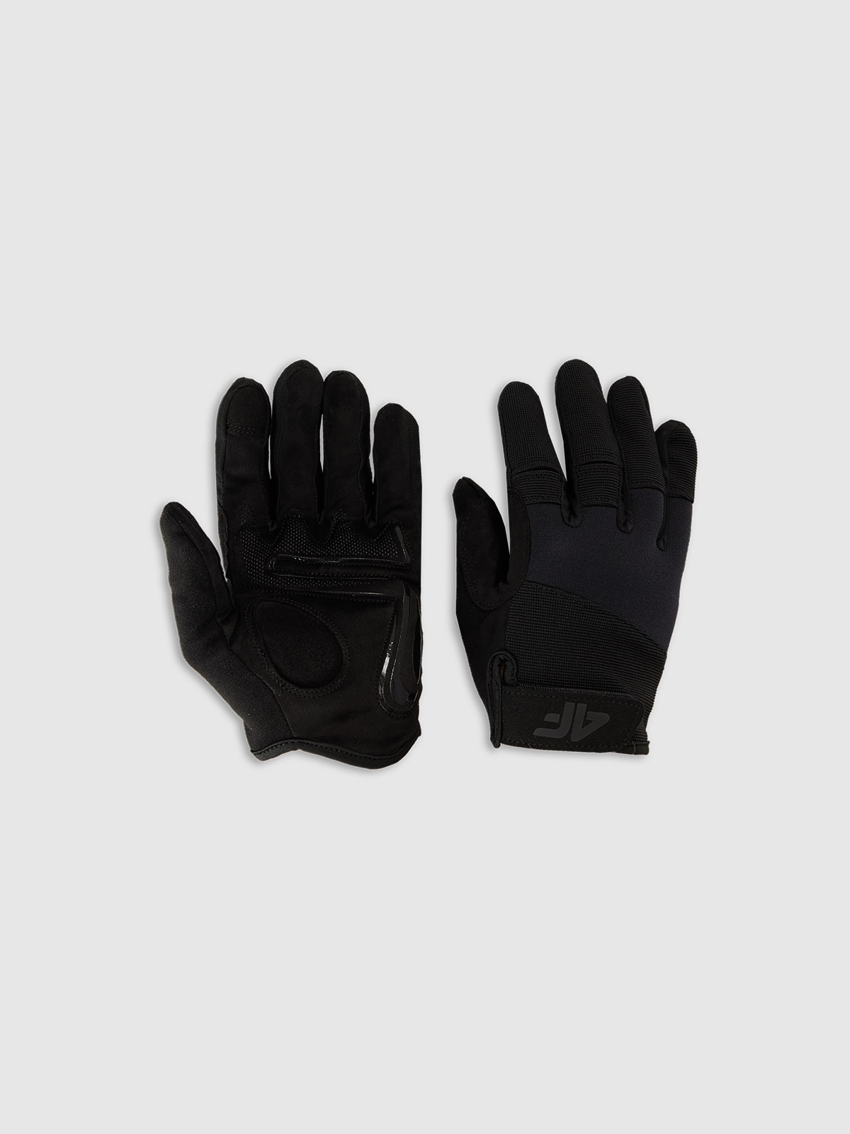 4F Rękawiczki rowerowe z żelowymi wkładkami uniseks - czarne M