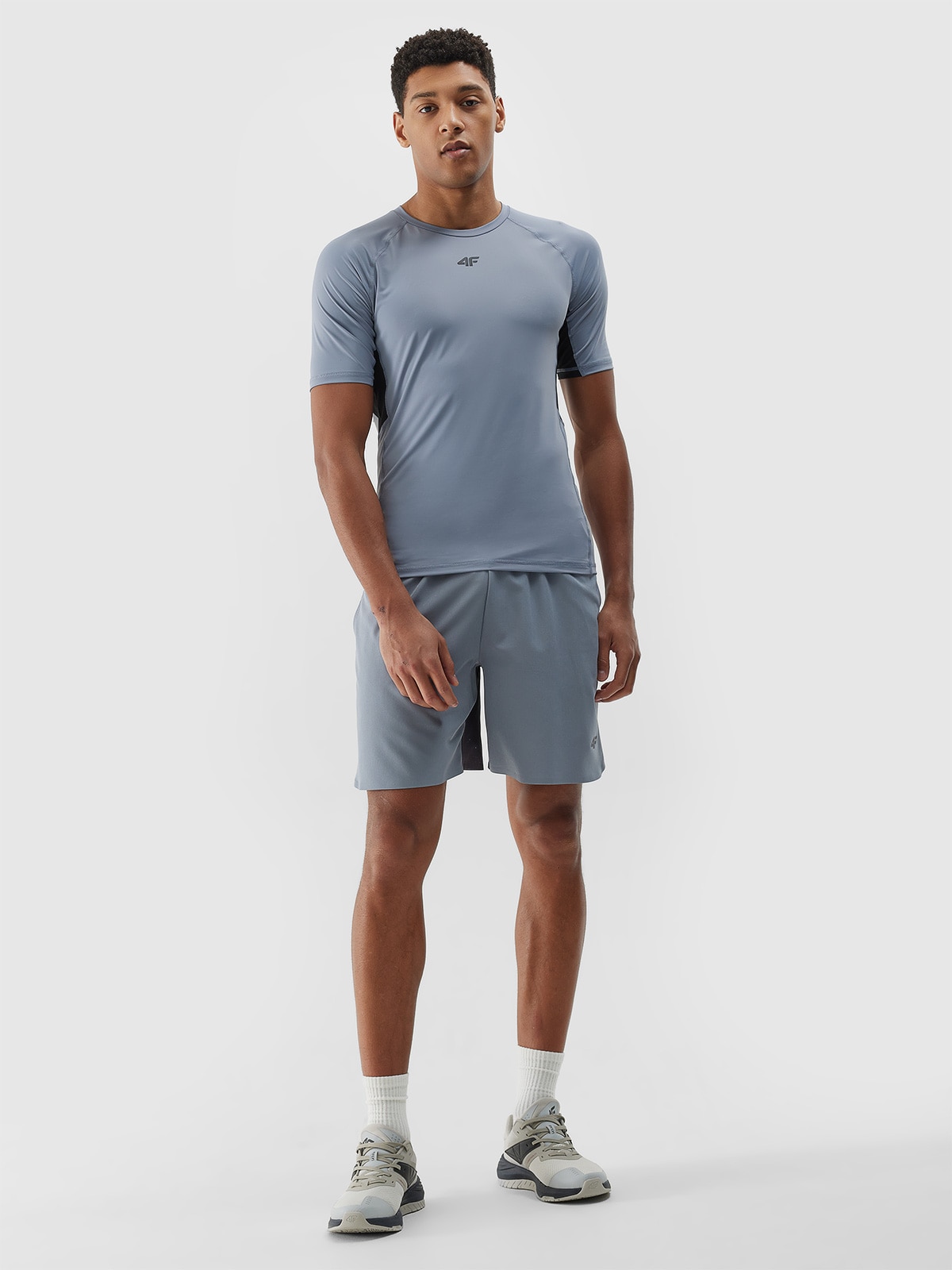 4F Spodenki treningowe szybkoschnące męskie - szare 3XL