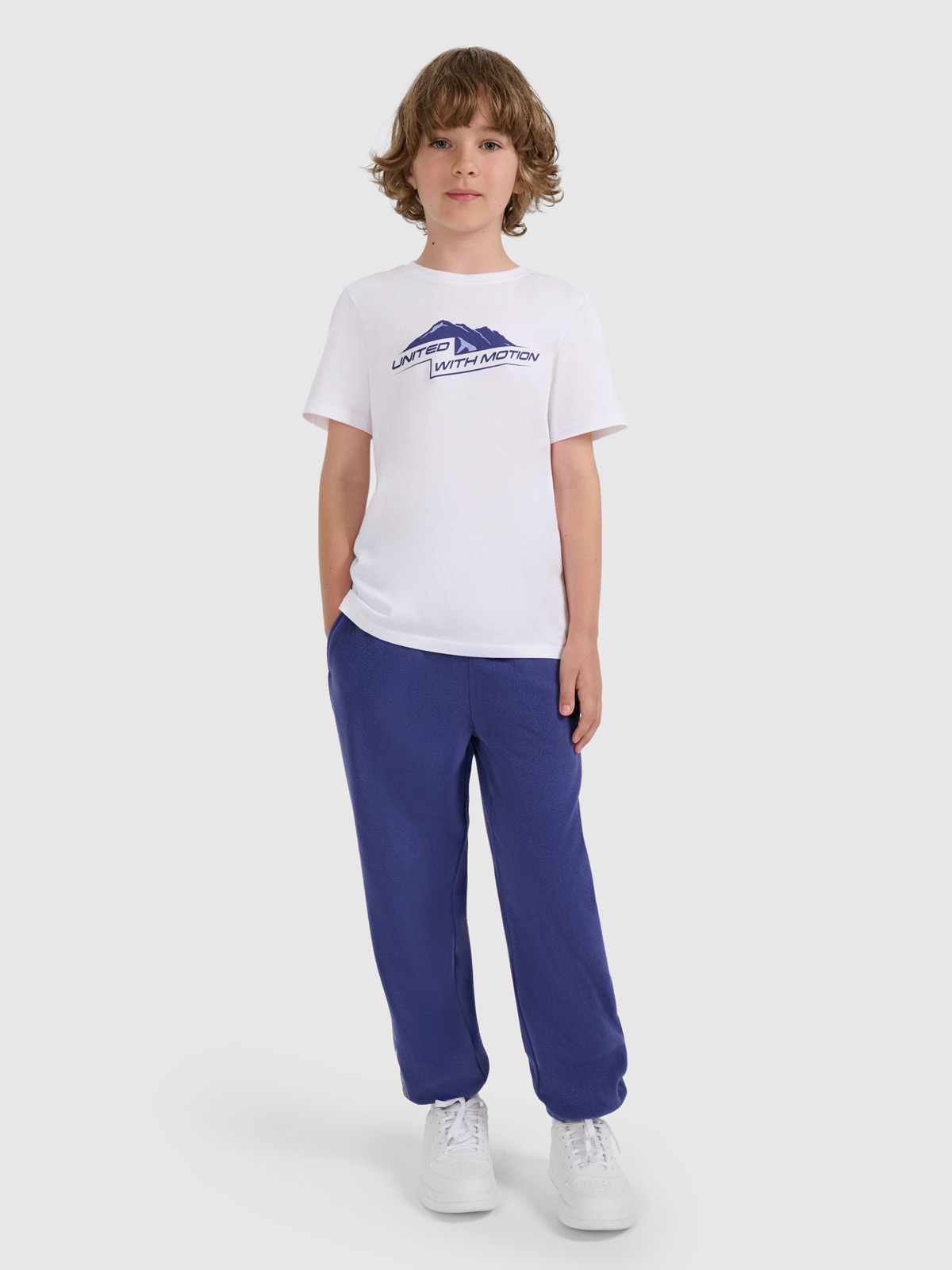 4F Spodnie polarowe chłopięce - granatowe 128 (7-8 lat)