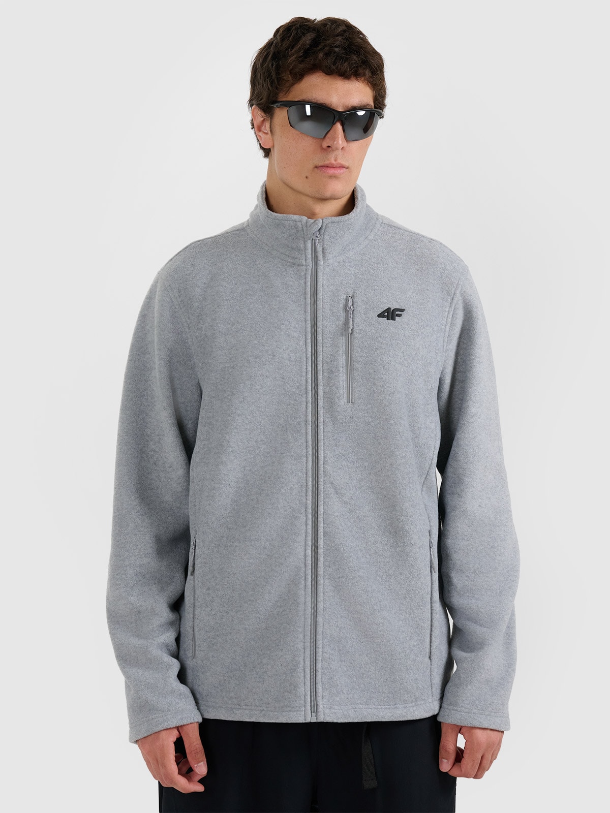 4F Polar regular ze stójką męski - szary 3XL