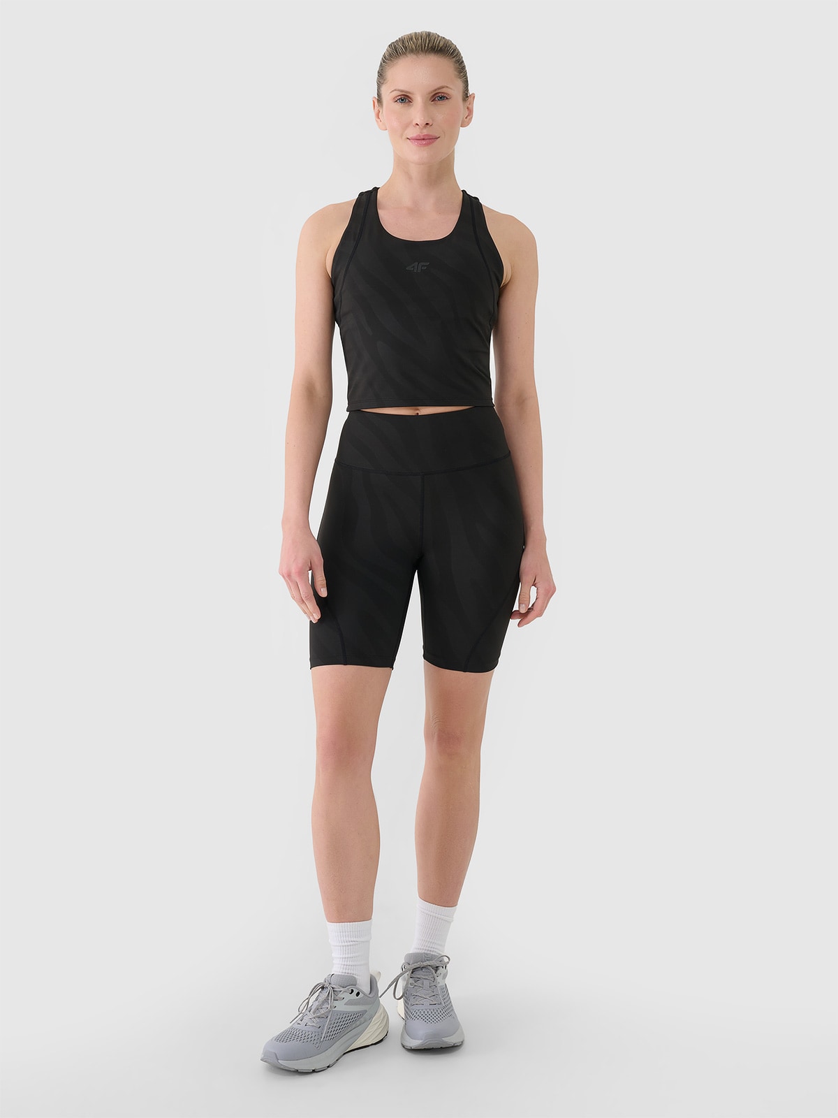 4F Legginsy kolarki treningowe damskie - czarne S