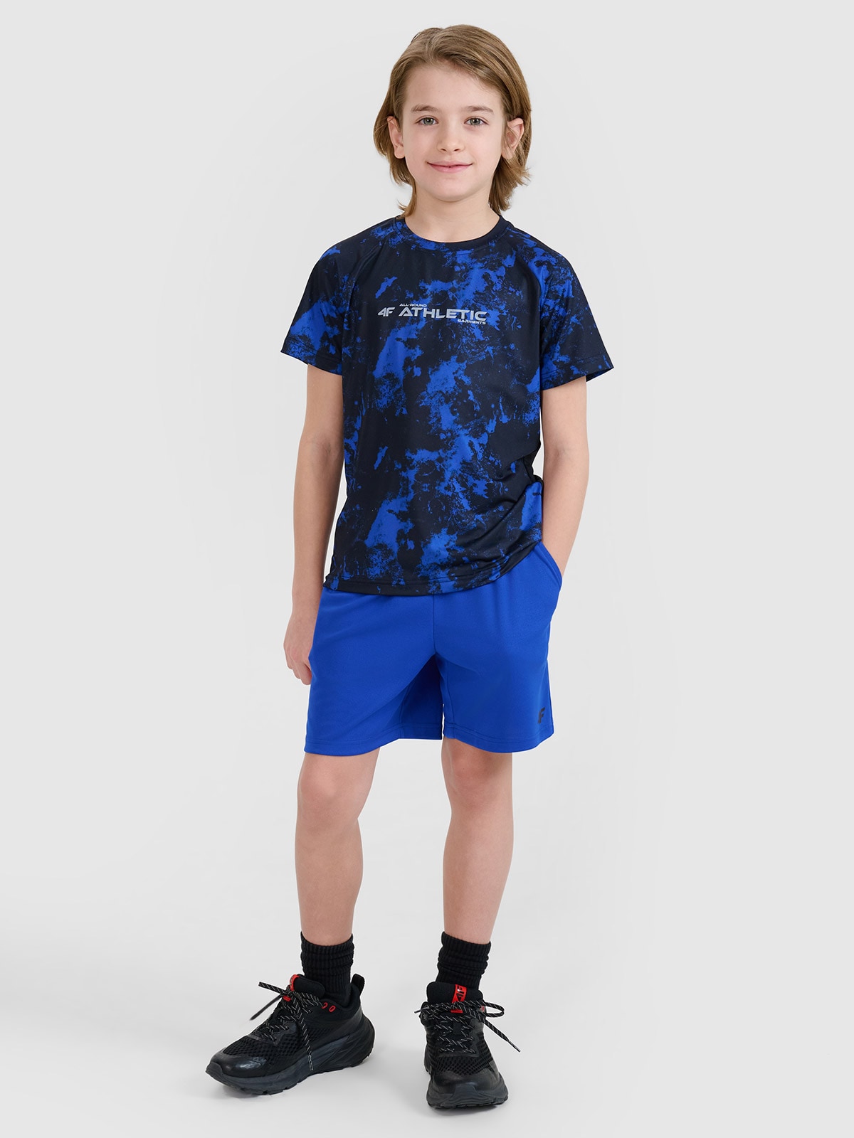 4F Spodenki sportowe szybkoschnące chłopięce - niebieskie 158/164 (12-14 lat)