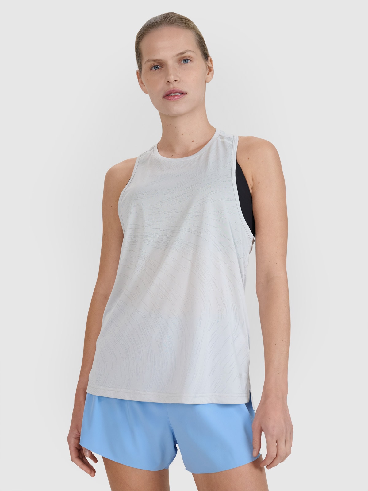 4F Top do biegania regular szybkoschnący damski - szary 3XL