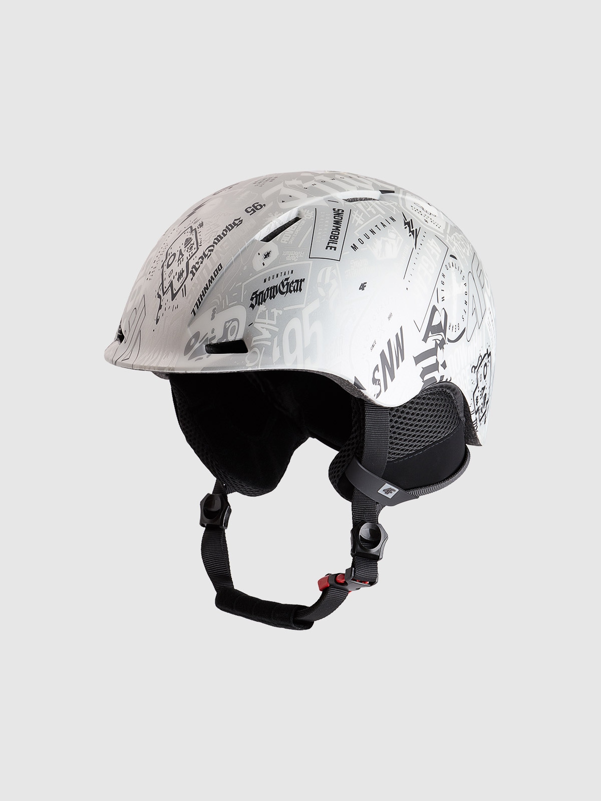 4F Kask narciarski uniseks - szary S/M (55-58cm)