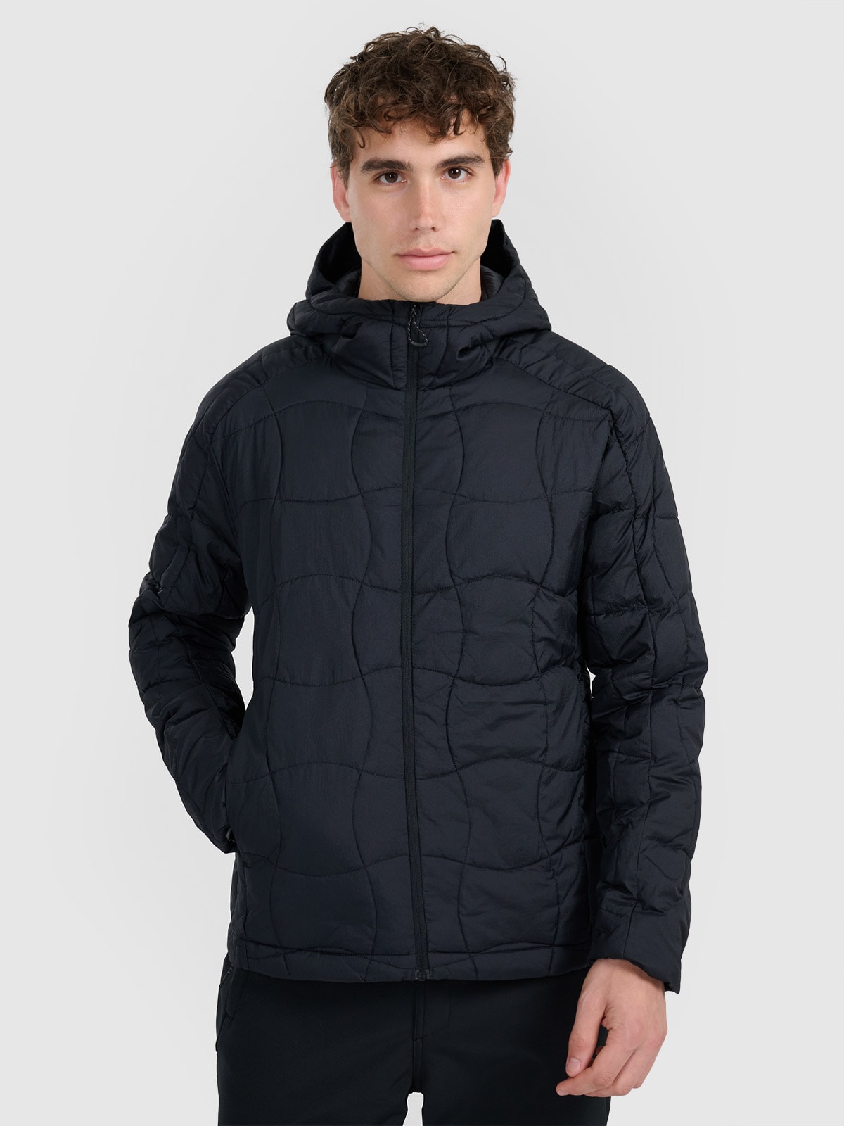 4F Kurtka puchowa trekkingowa z wypełnieniem Primaloft Silver męska - czarna 3XL